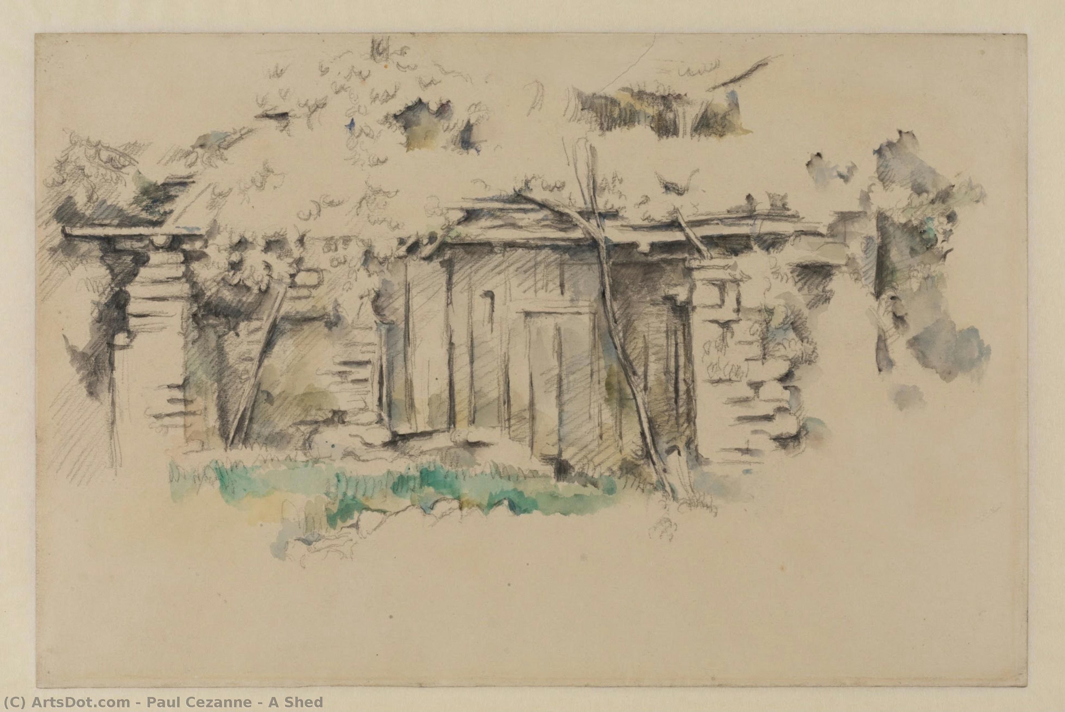 A Shed — Paul Cézanne