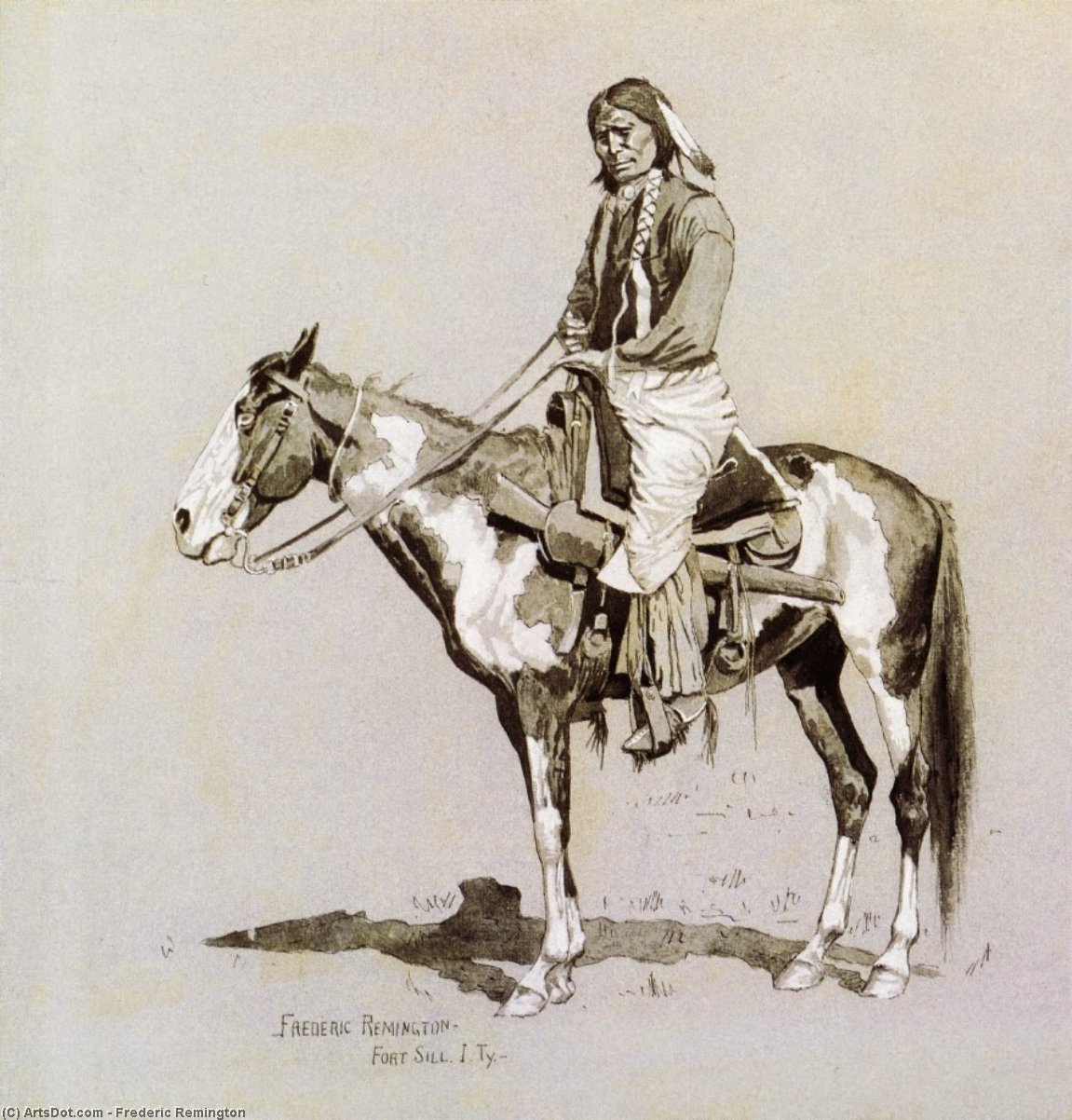 Commanche On Horseback — Frederic Remington