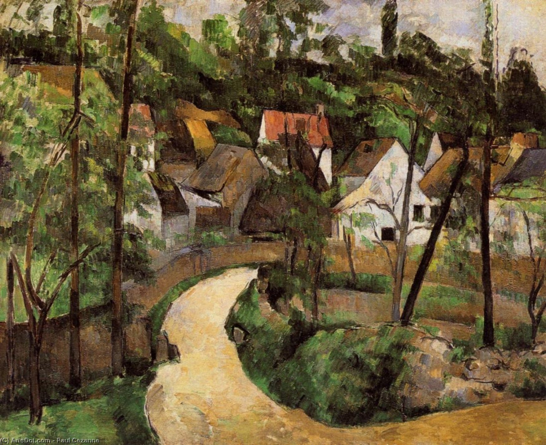 Eine Kurve Auf Der Straße — Paul Cézanne