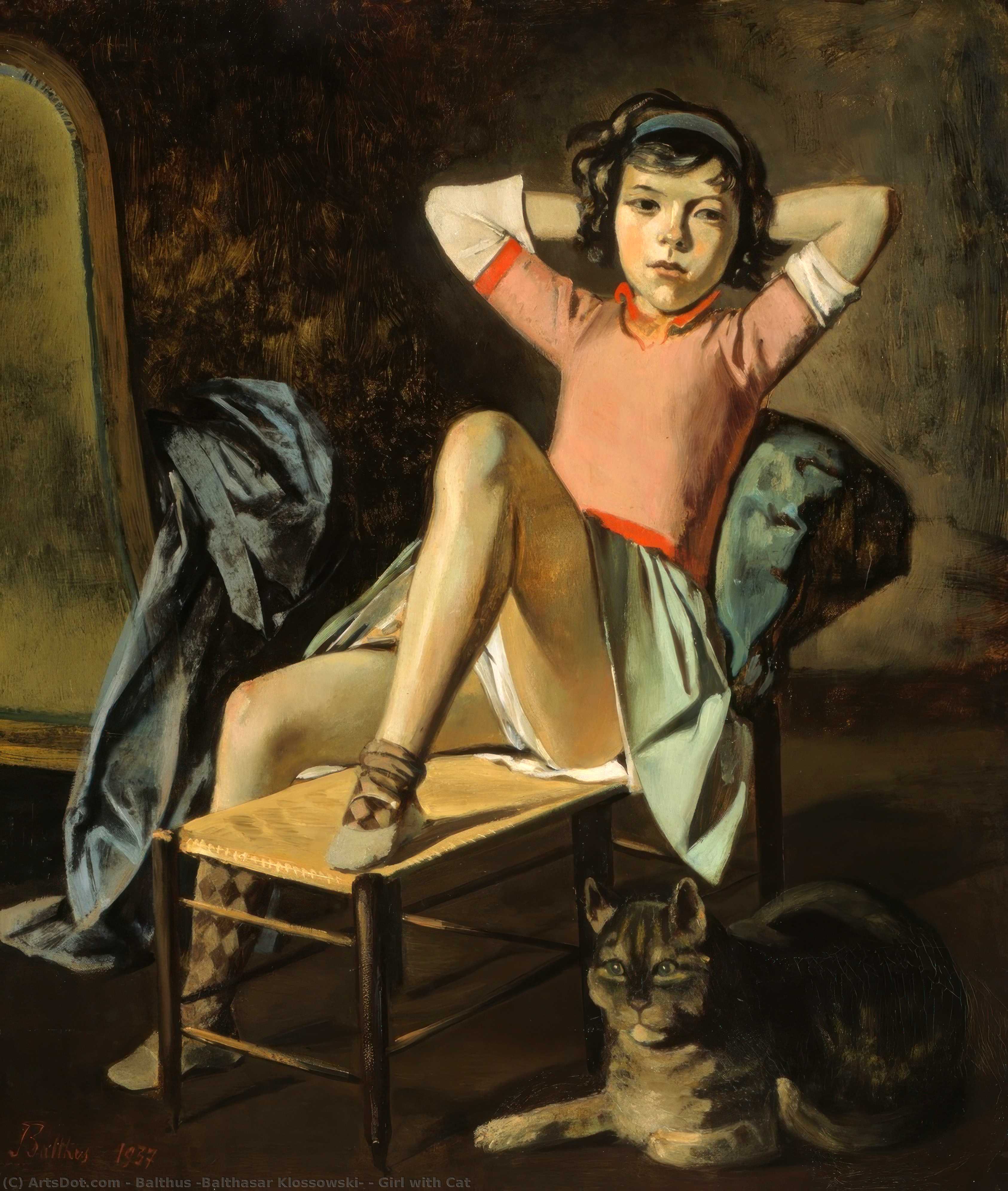 Pige Med Kat — Balthus