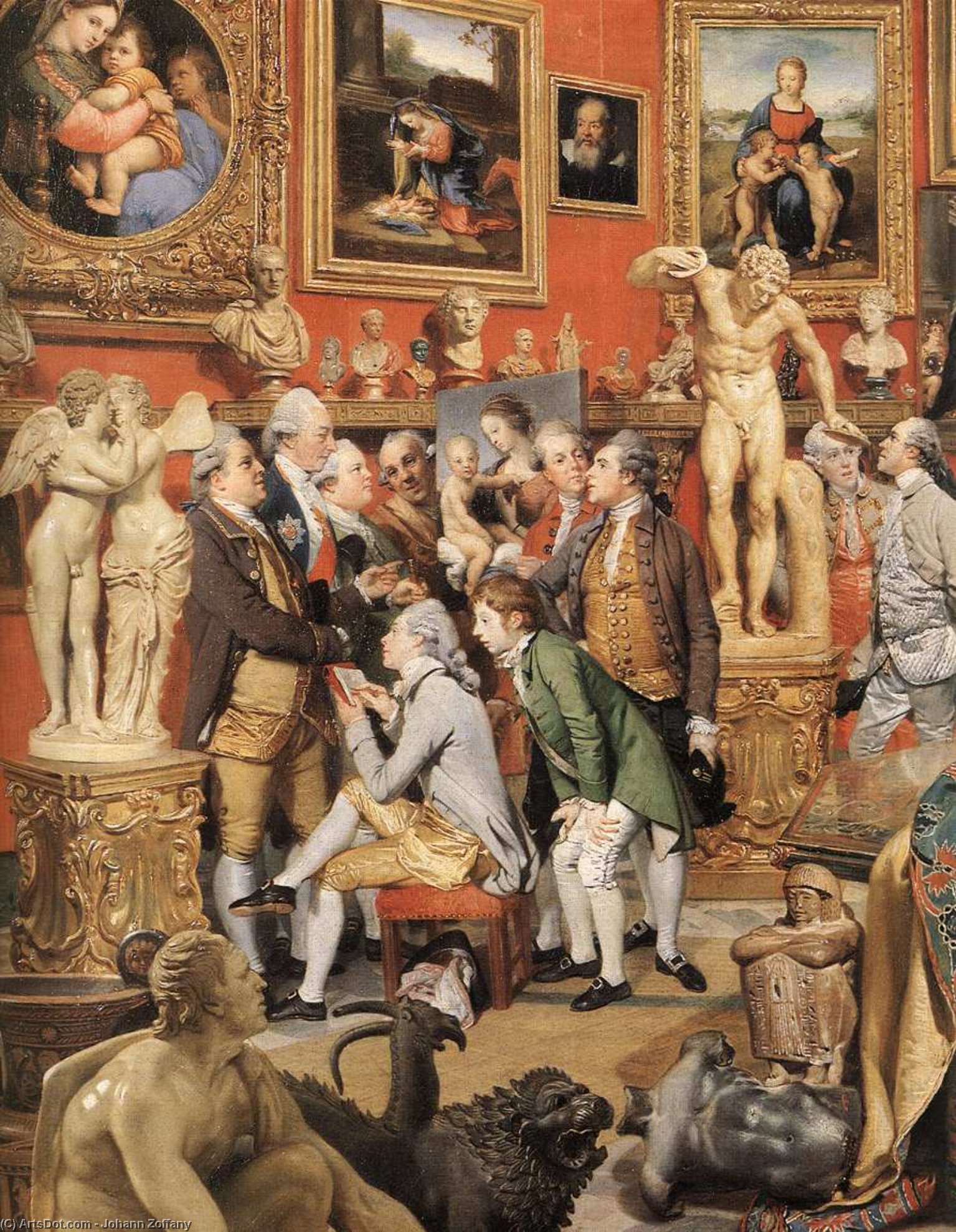 La Tribuna De Los Uffizi (detalle) — Johann Zoffany