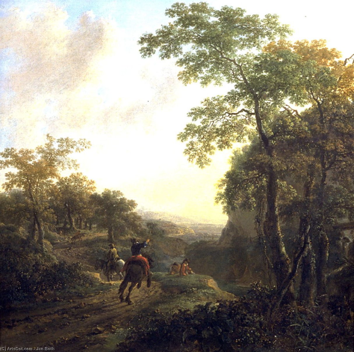 Italian Landscape With Horsemen — Jan Both