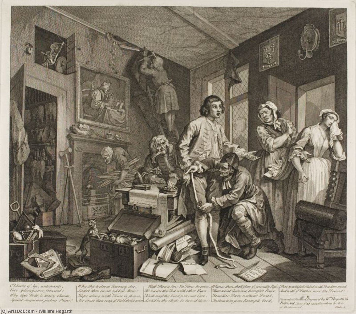 Plate One, From A Rake's Progress — William Hogarth