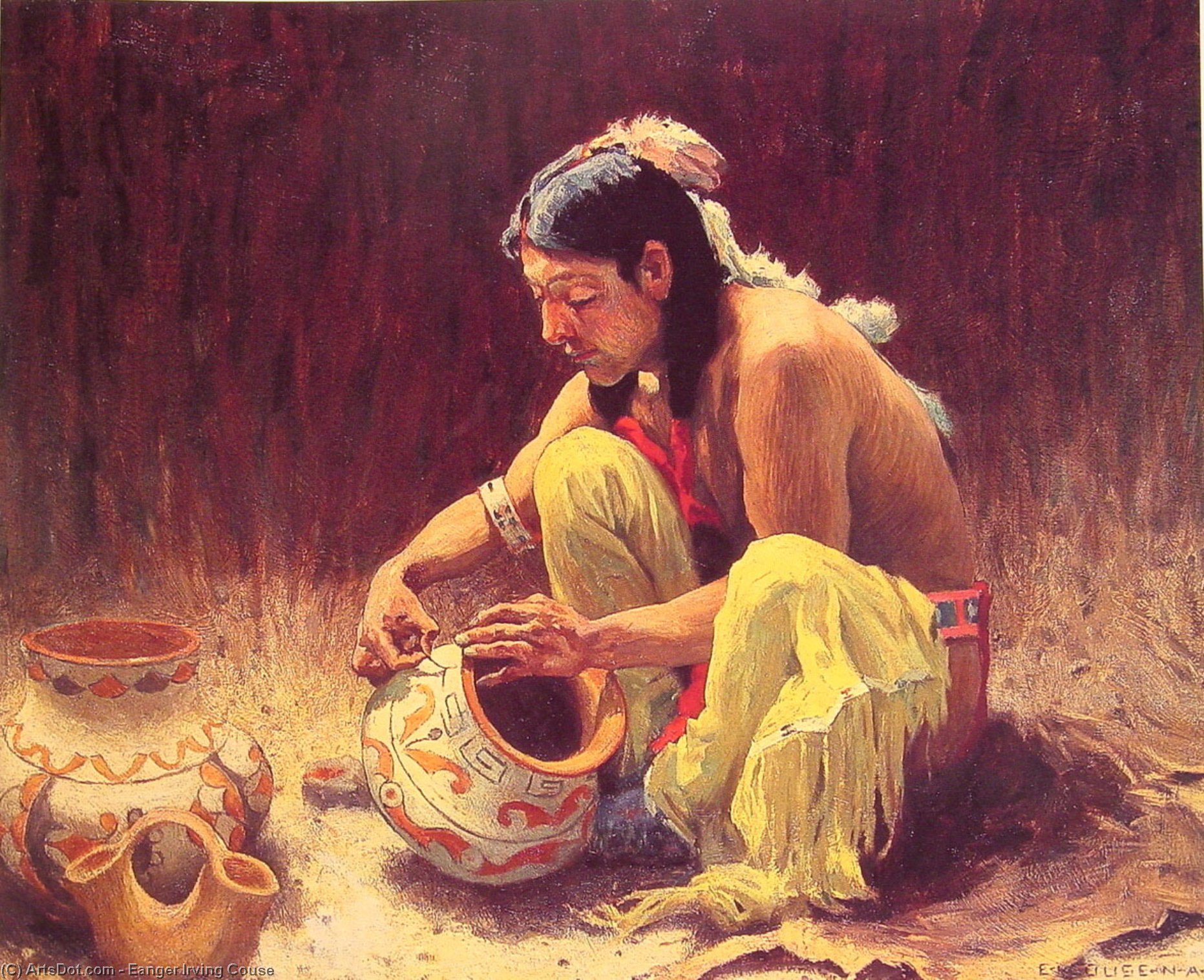 The Pottery Decorator — Eanger Irving Couse