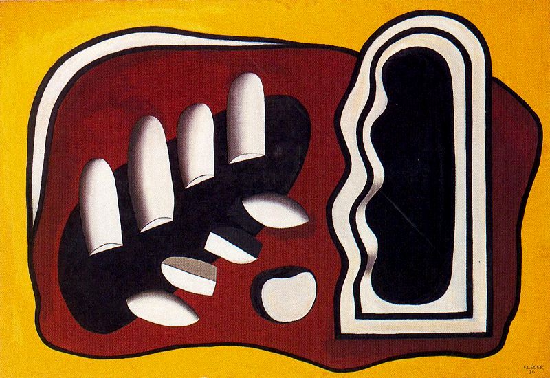Composition On A Yellow Background — Fernand Léger
