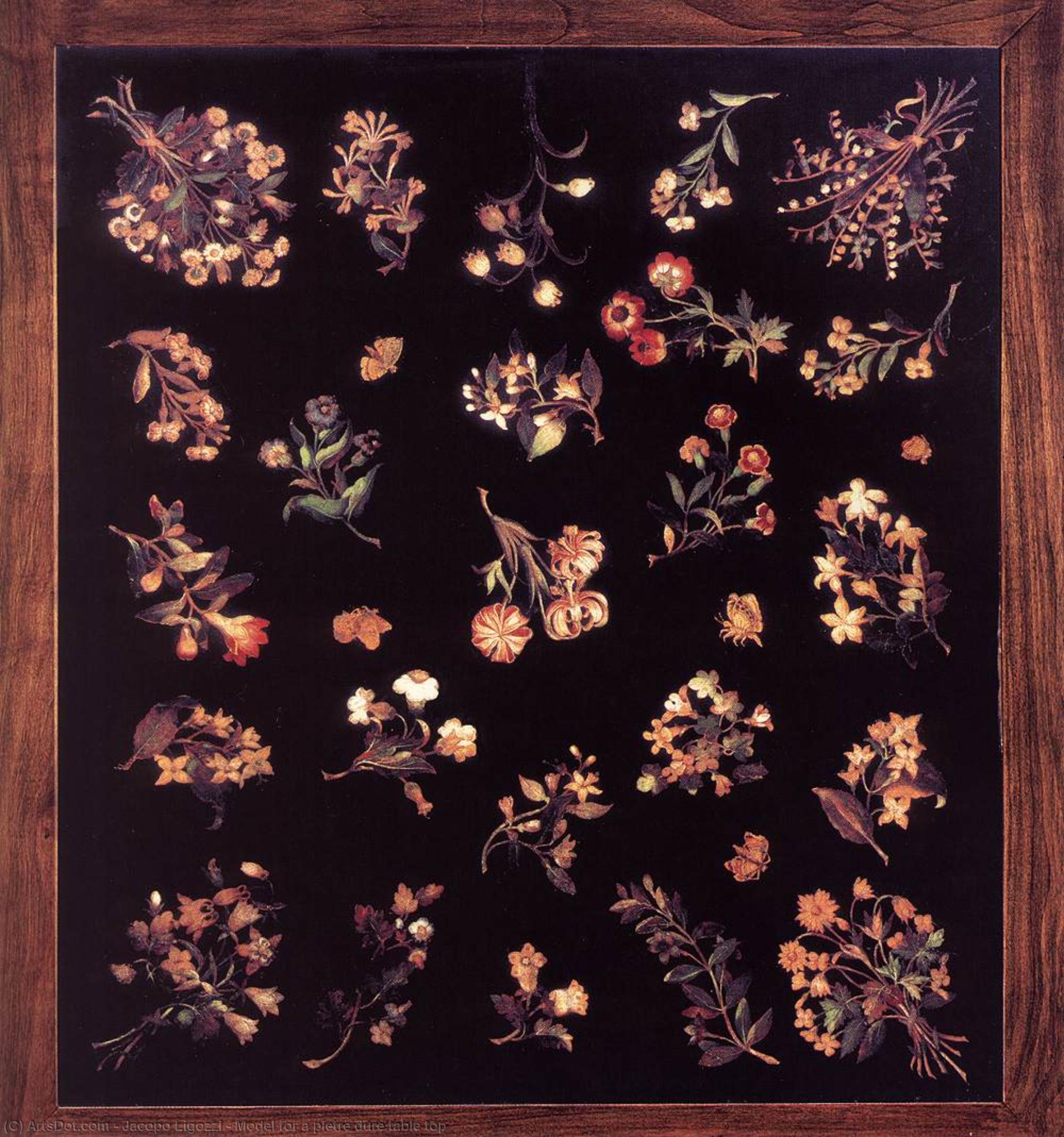 Model For A Pietre Dure Table Top — Jacopo Ligozzi