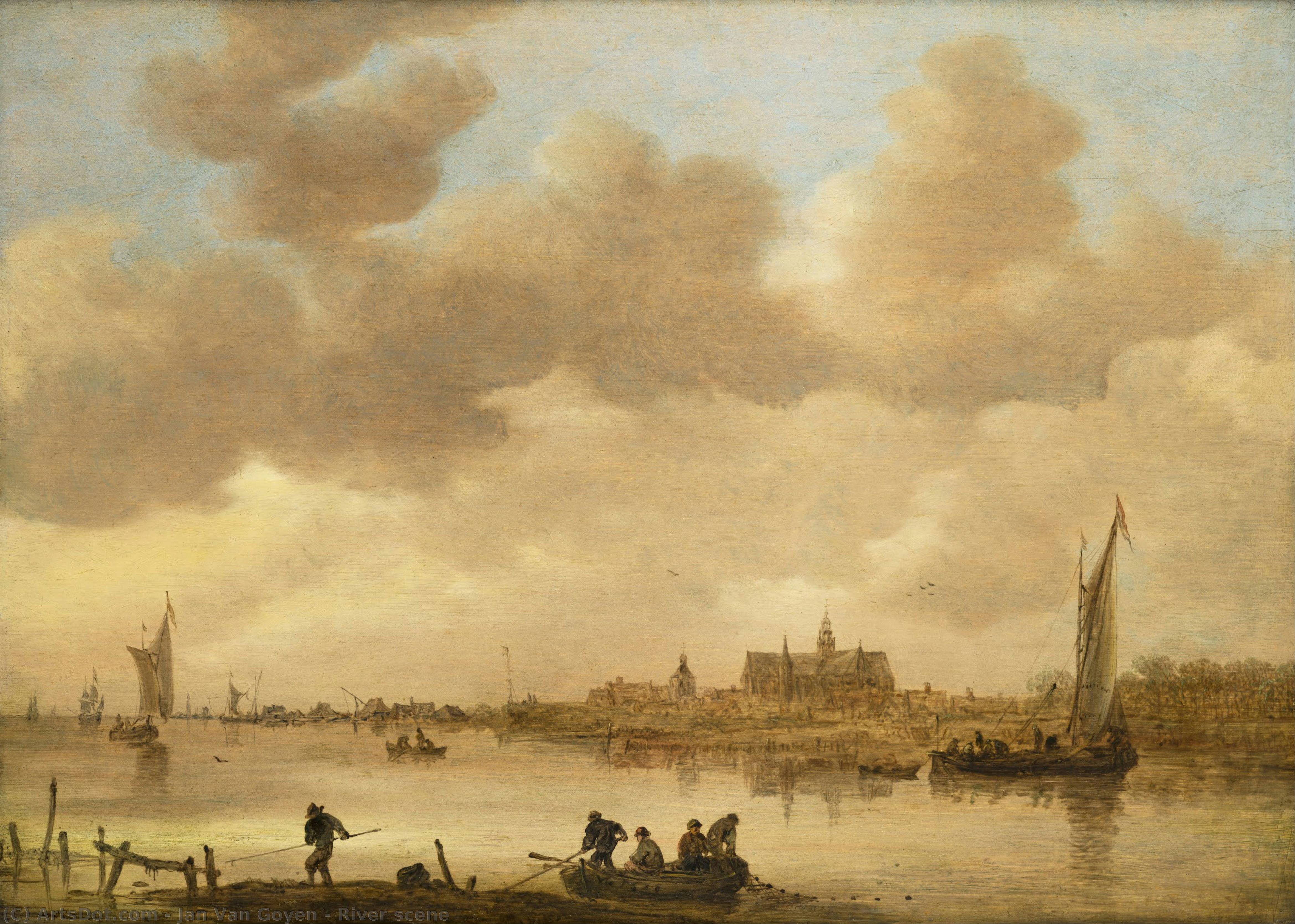 River Scene — Jan Van Goyen