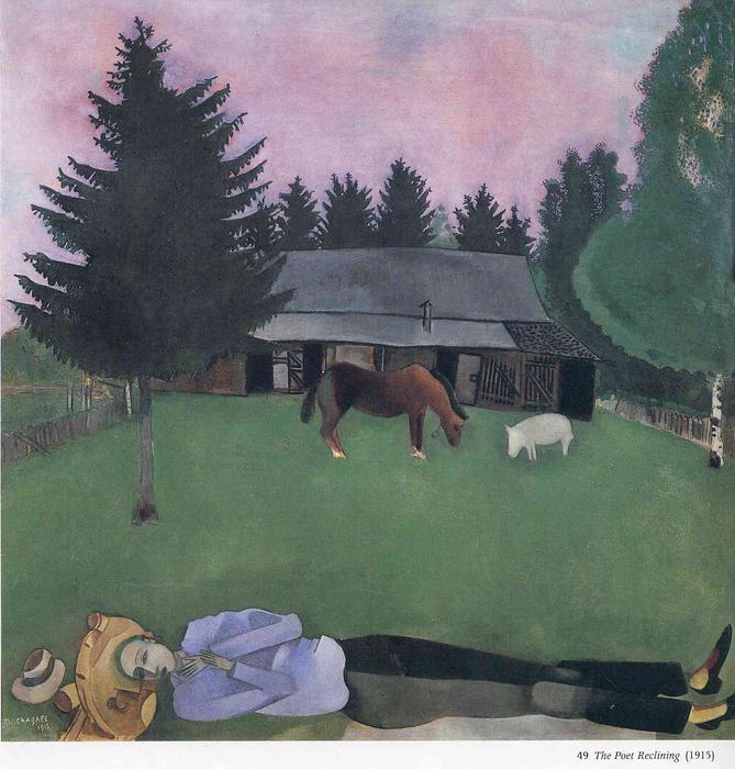 Ležící Básník — Marc Chagall