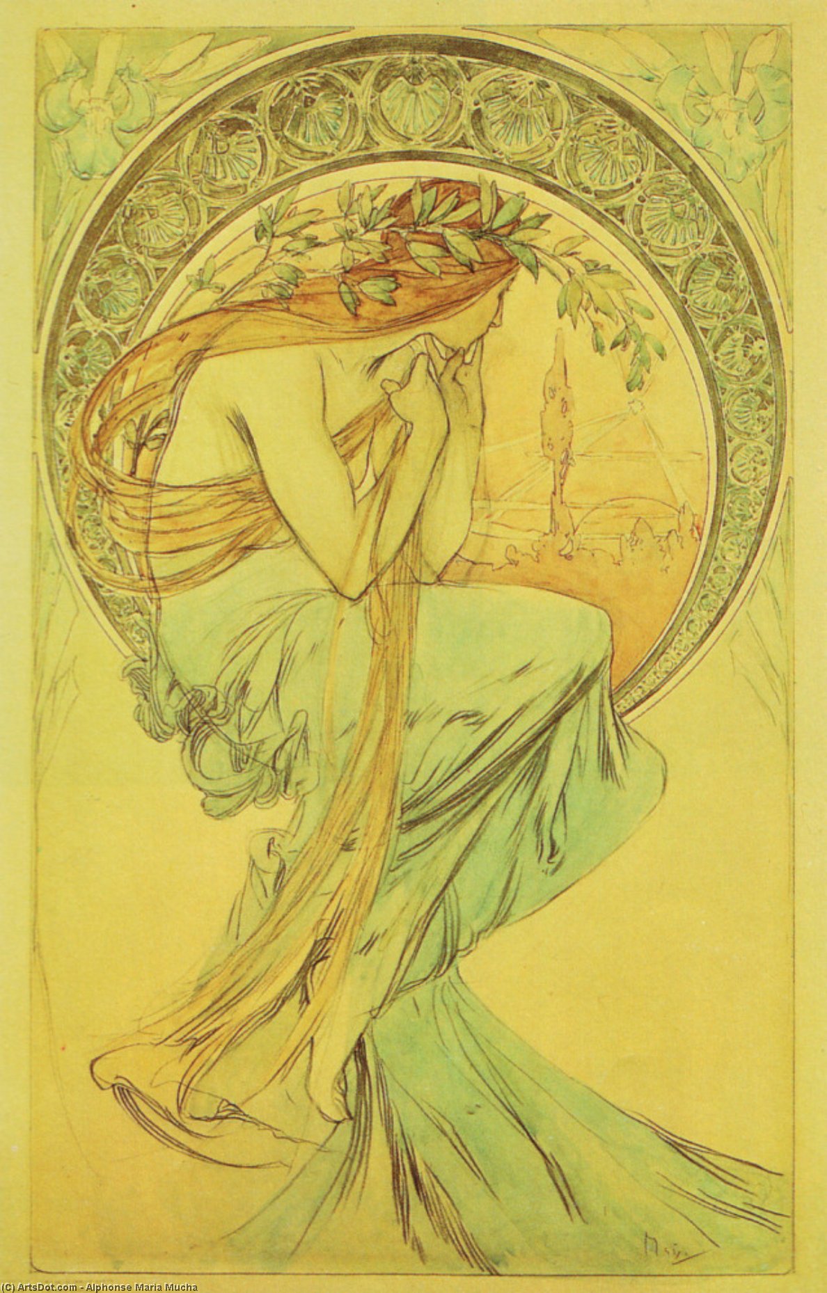 Study For Poetry — Alphonse Mucha