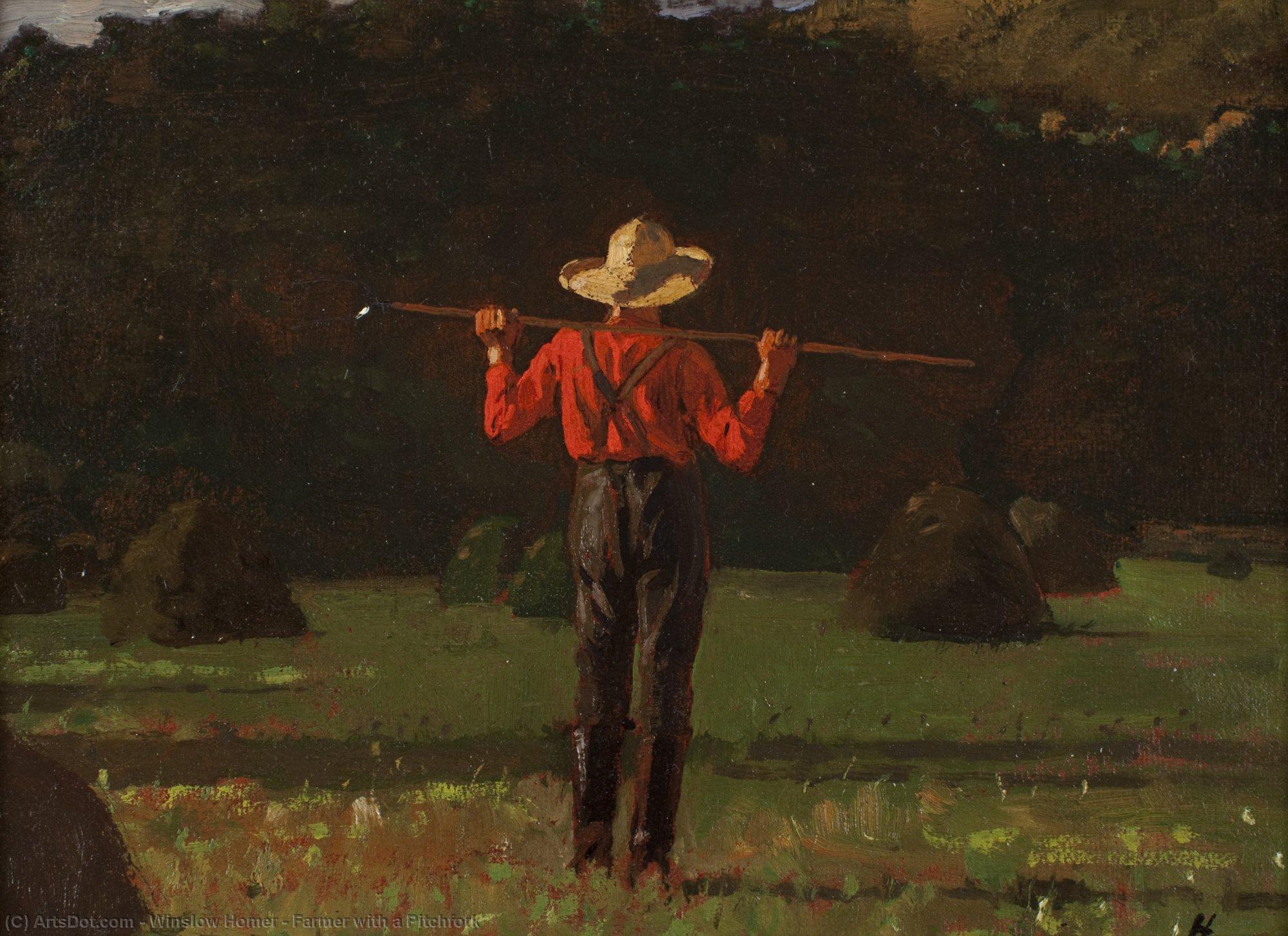 Bauer Mit Einer Mistgabel — Winslow Homer