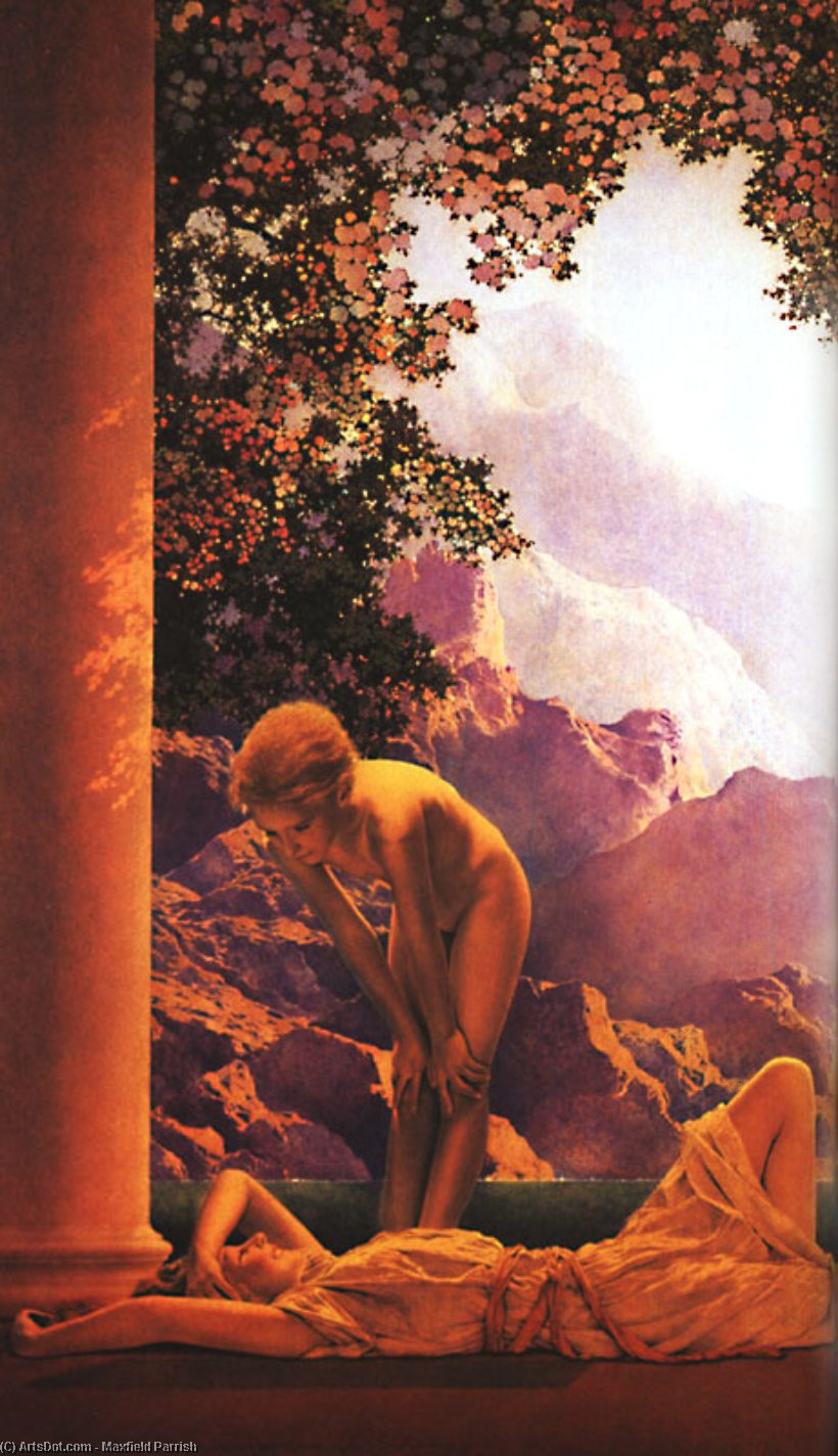 Daybreak (detail) — Maxfield Parrish