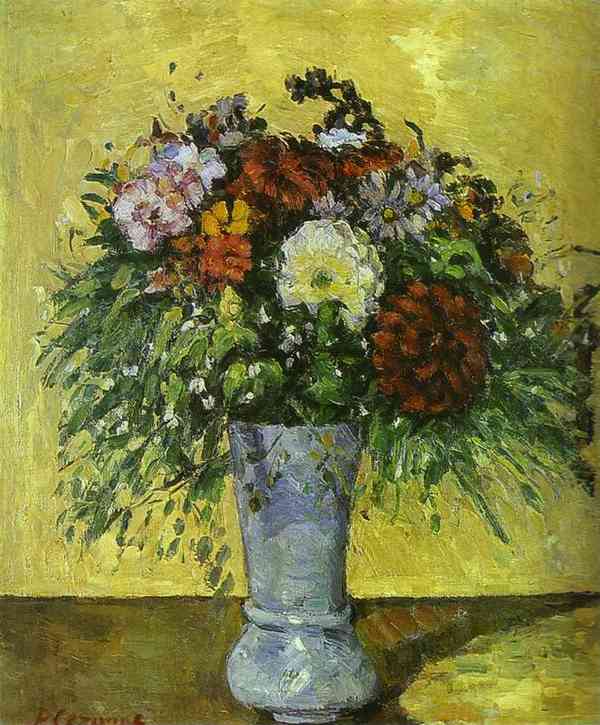 Flowers In A Blue Vase — Paul Cézanne