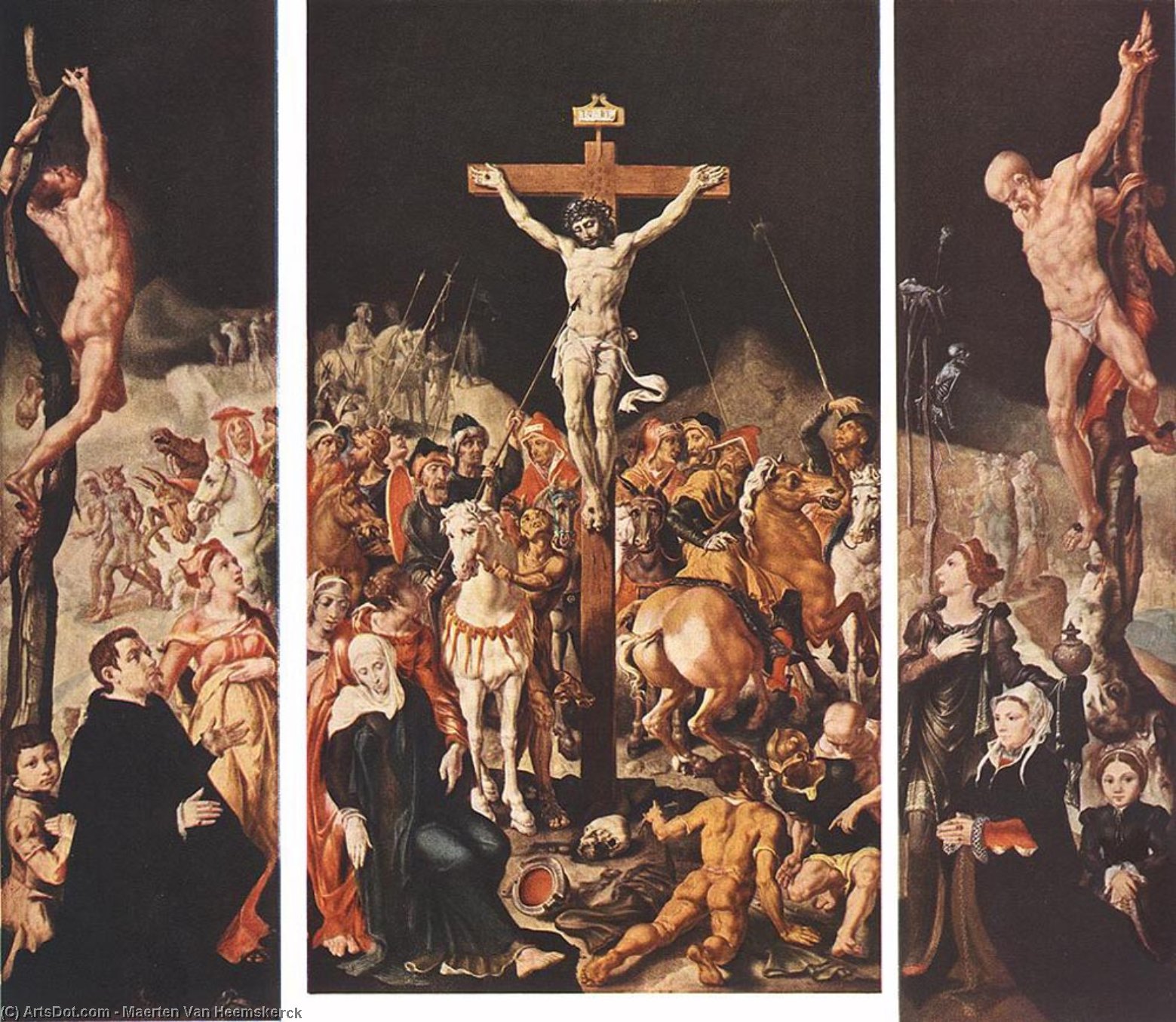 Crocifissione (trittico) — Maerten Van Heemskerck