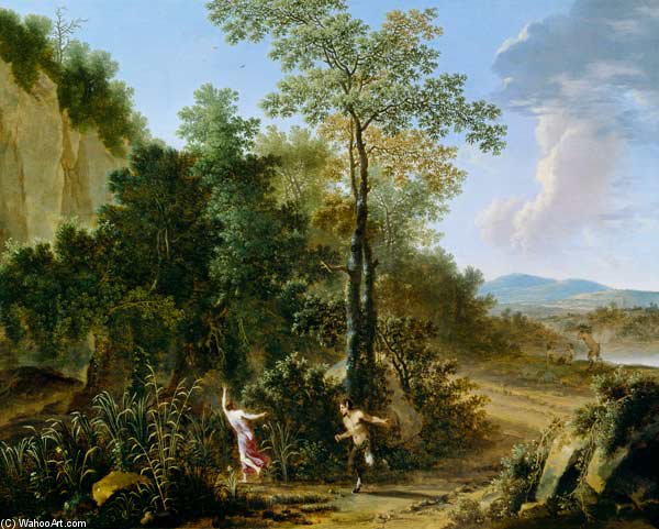 Pan And Syrinx (panel) — Willem De Heusch