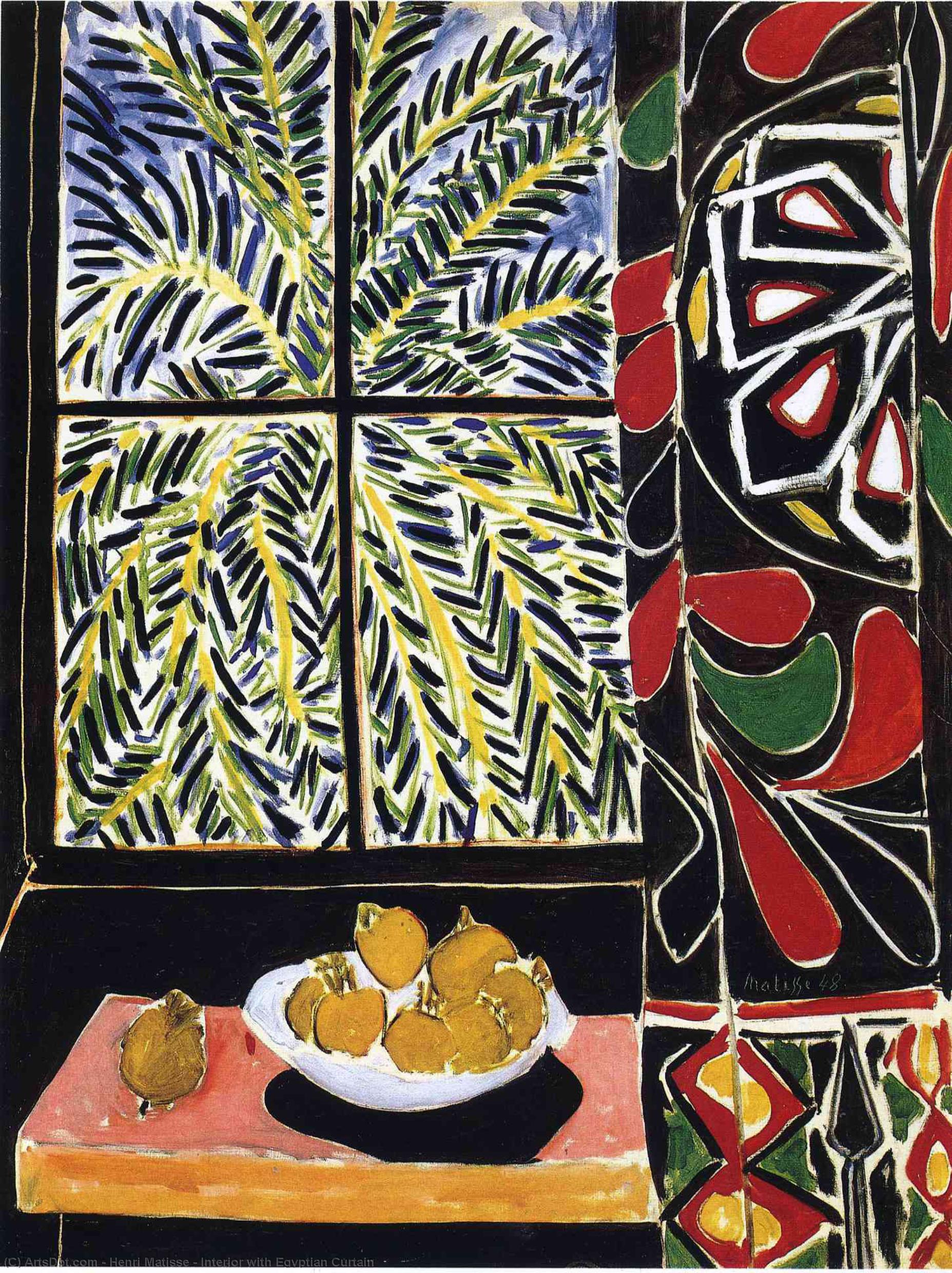 Interior With Egyptian Curtain — Henri Matisse