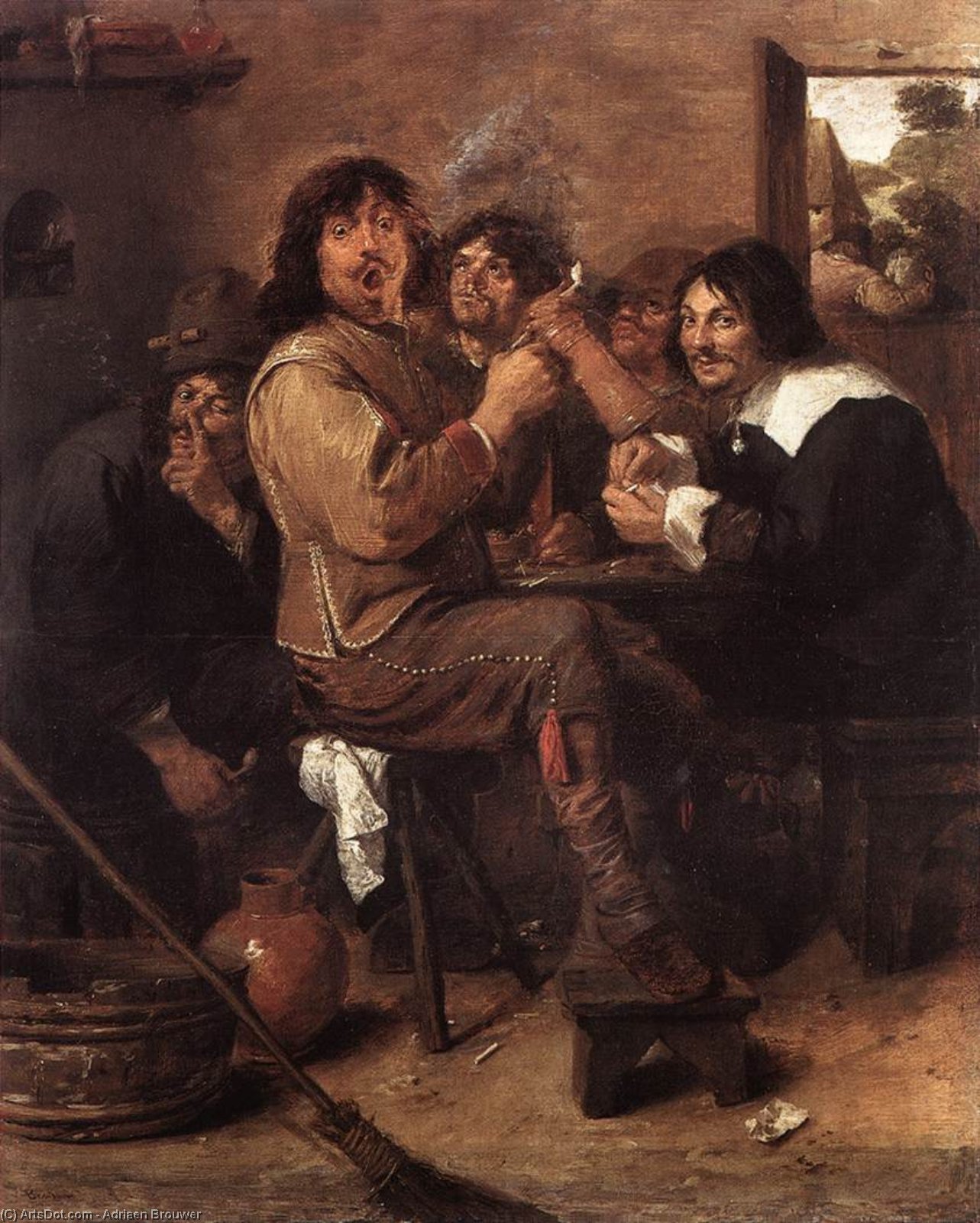 Smoking Men — Adriaen Brouwer