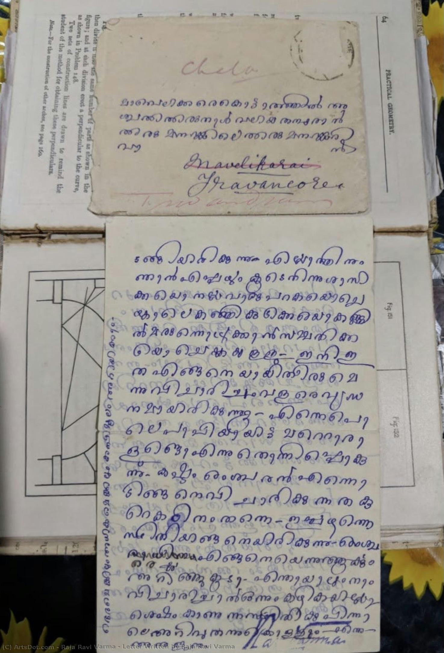 Lettre Écrite Par Raja Ravi Varma — Raja Ravi Varma