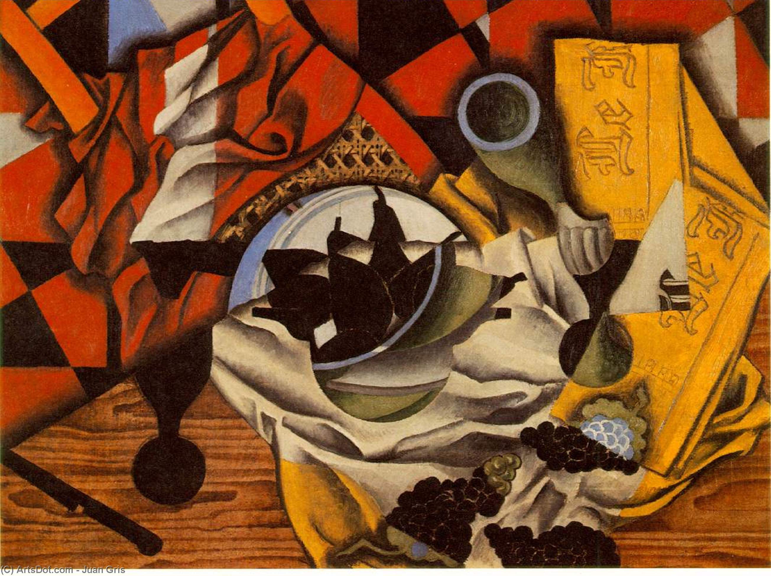 Hruške In Grozdje Na Mizi — Juan Gris