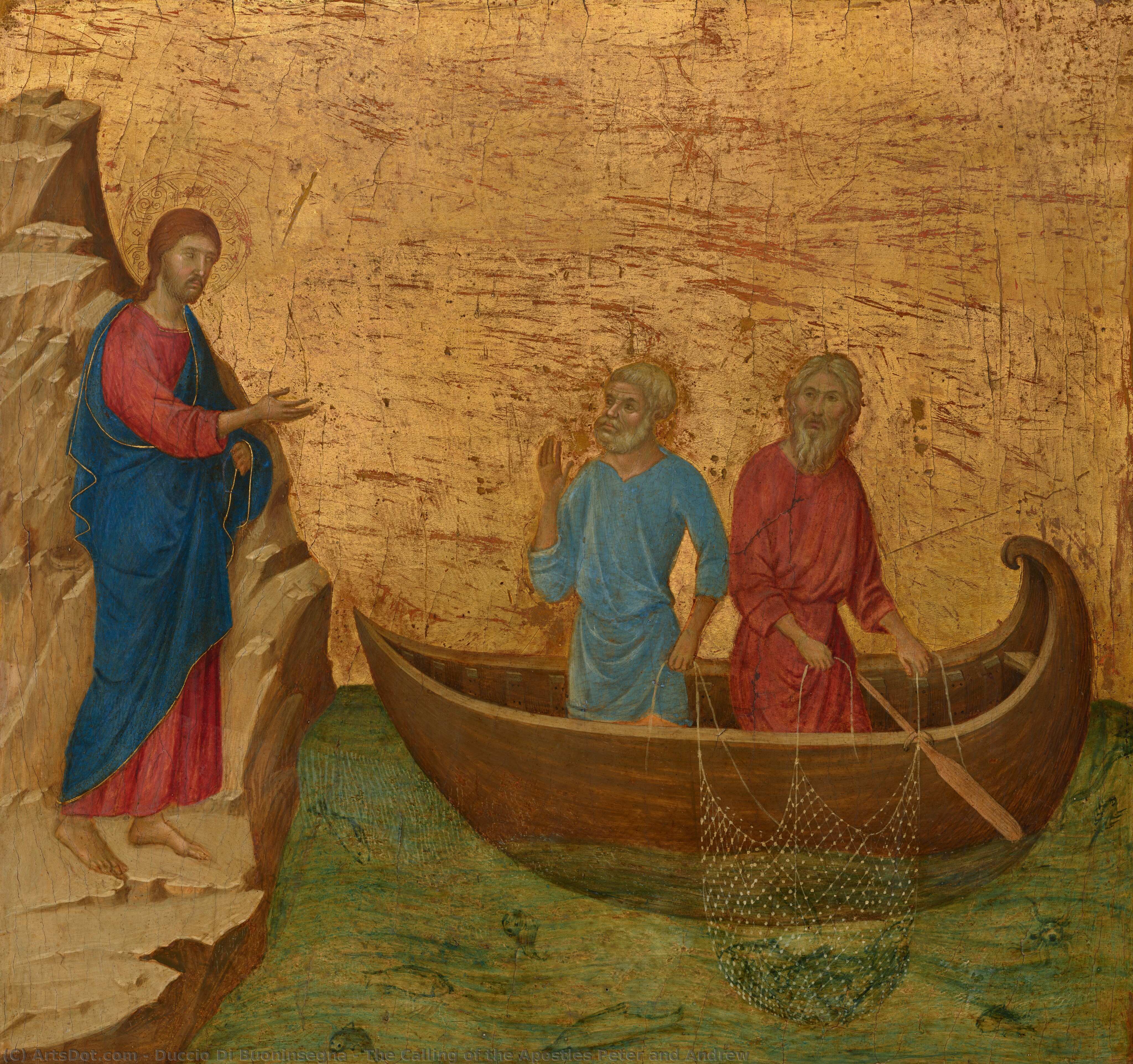 Apostlenes Kaldelse Til Peter Og Andreas — Duccio Di Buoninsegna