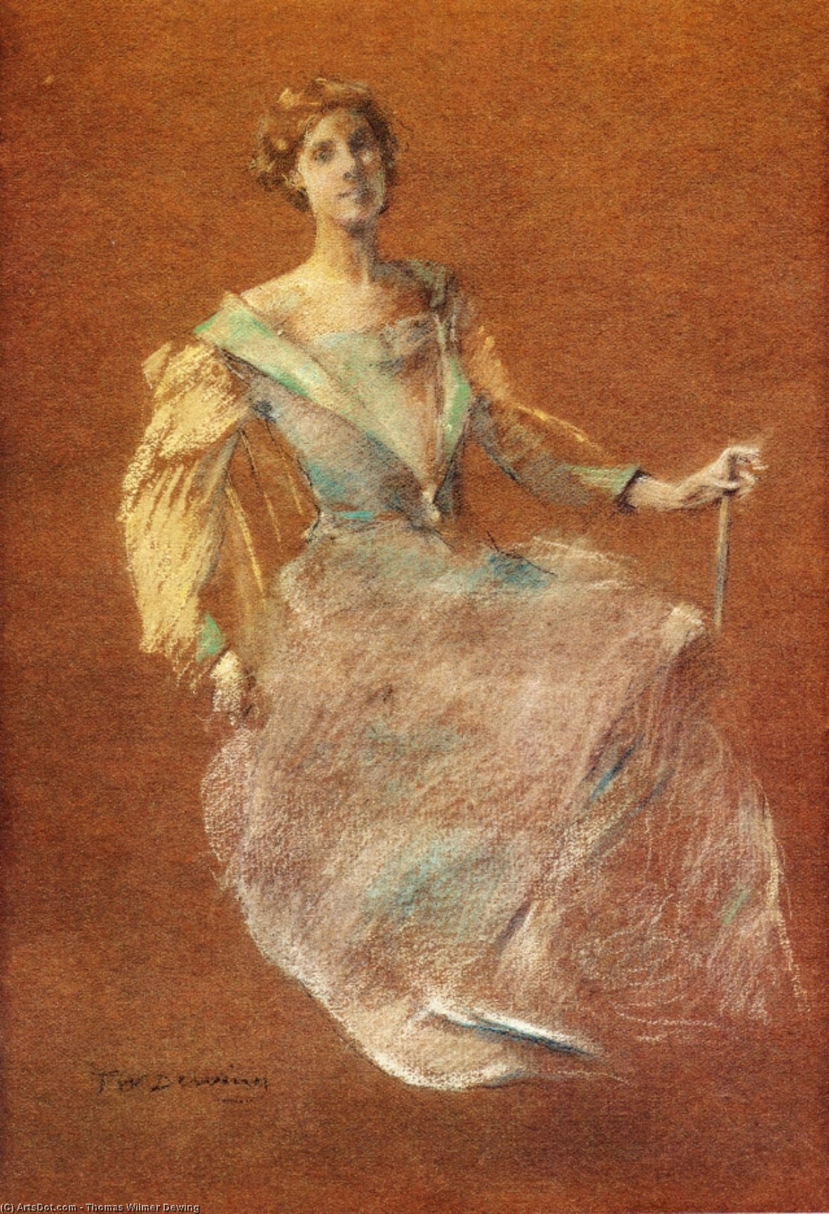 Lady In Blue — Thomas Wilmer Dewing