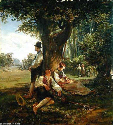 Peasants Having A Siesta — Hermann Kauffmann