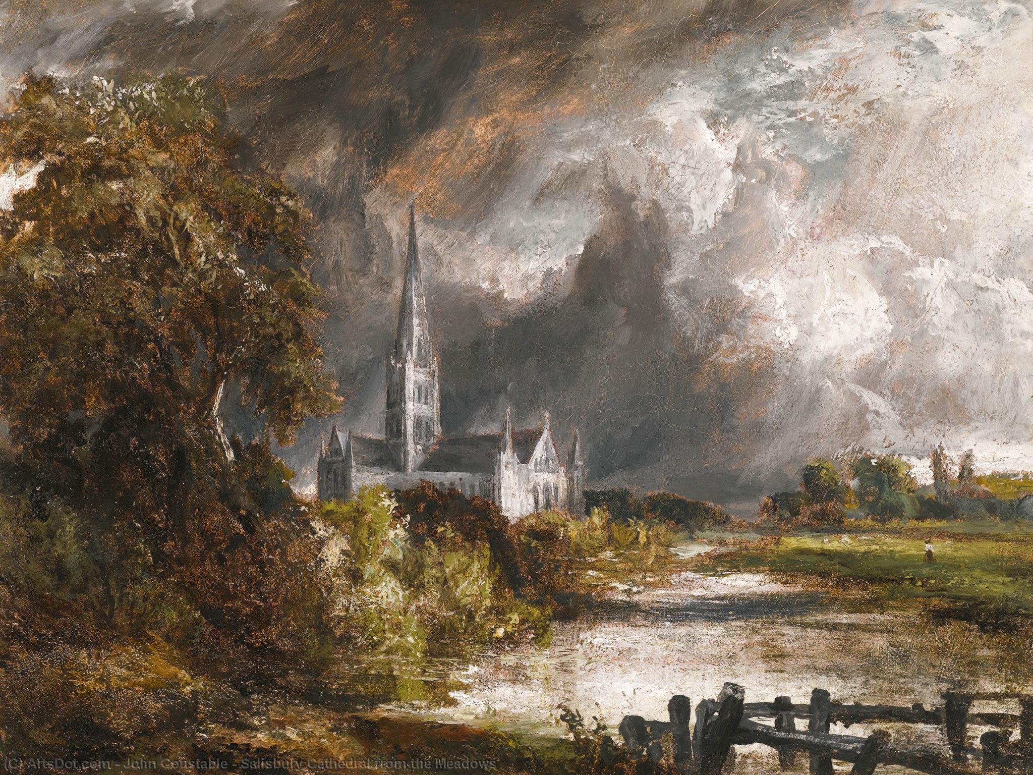 Salisbury Kathedrale Vom Meadows — John Constable