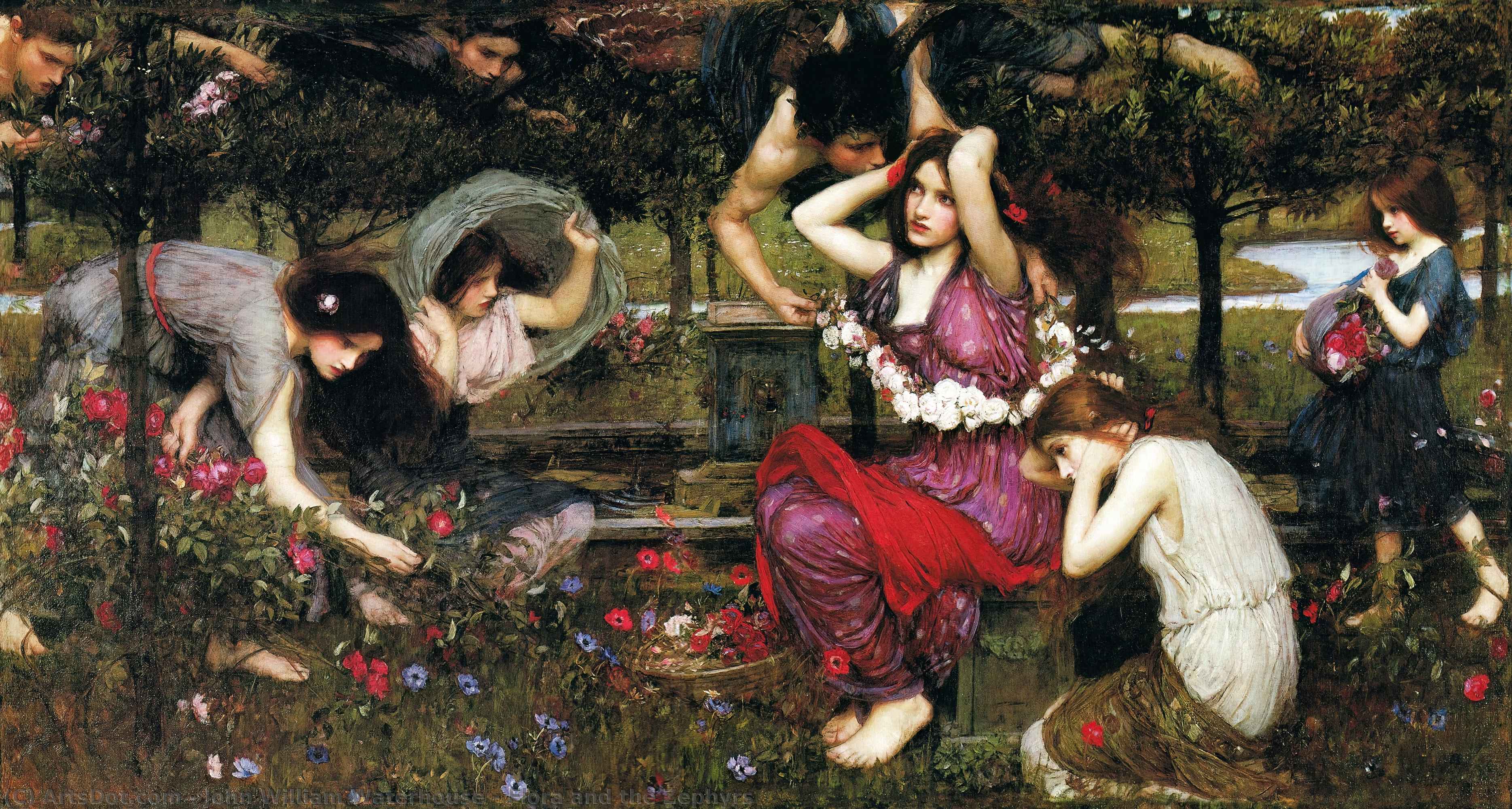 Flora E I Venti — John William Waterhouse