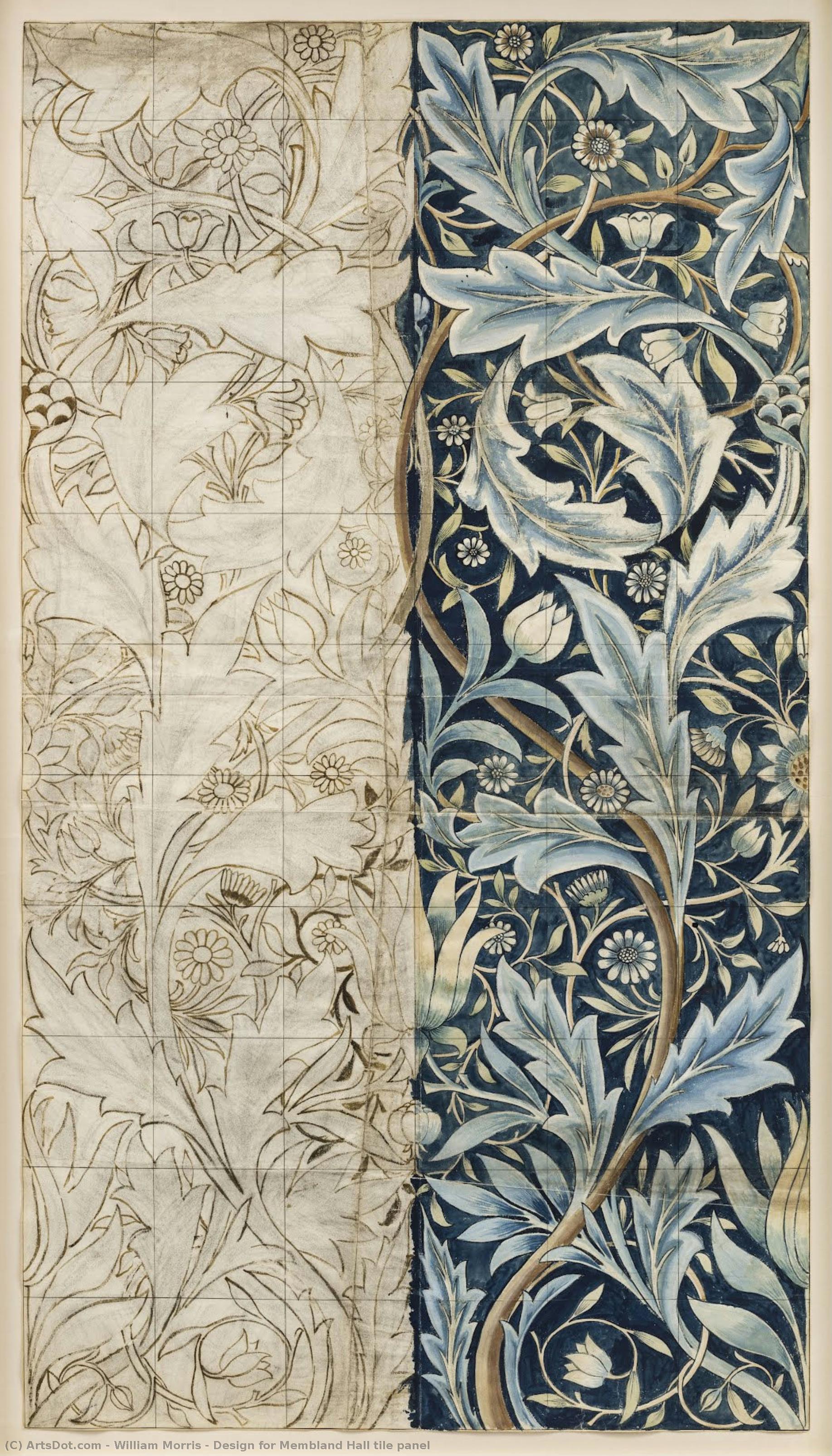 Design For Membland Hall Tile Panel — William Morris