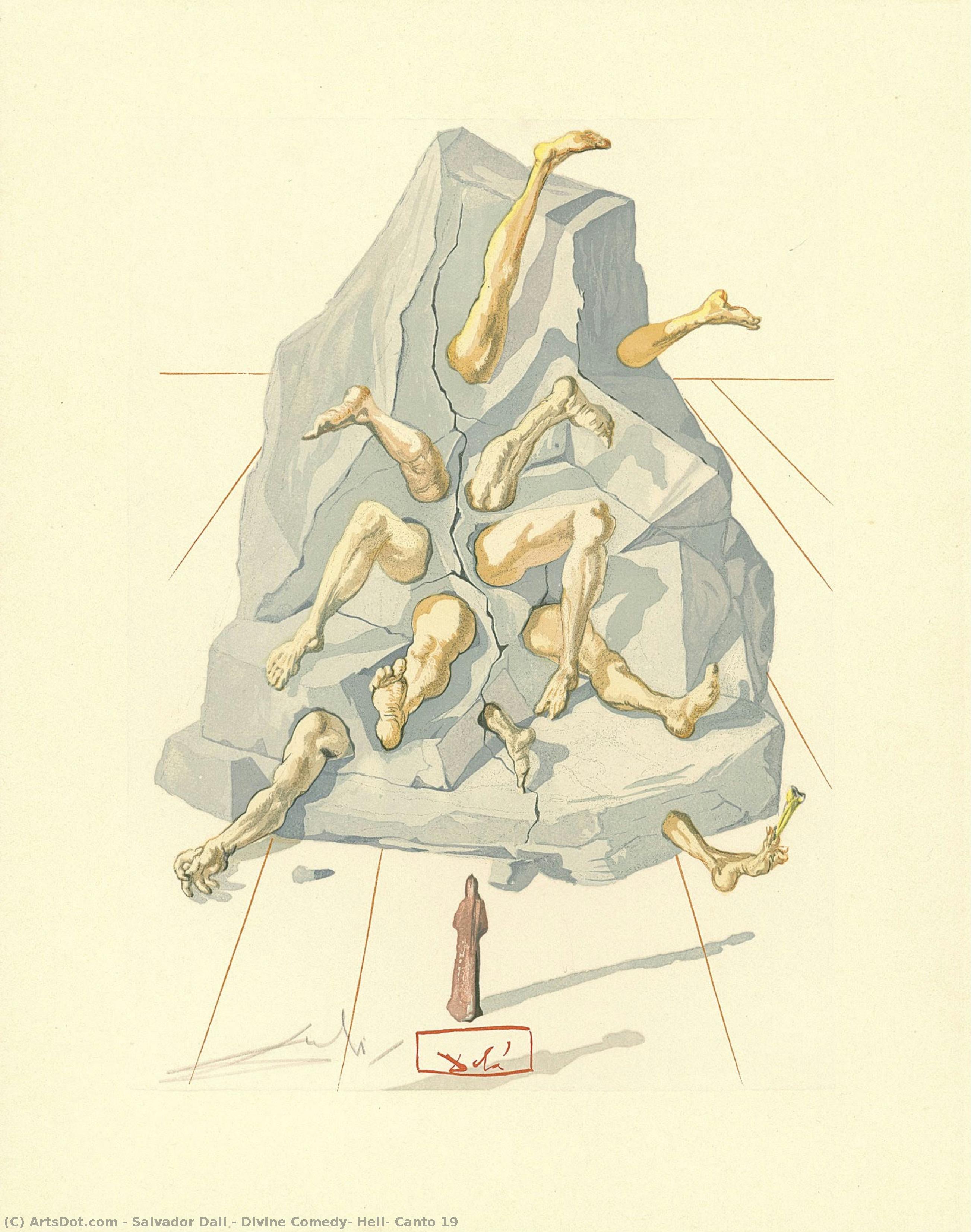 Inferno Canto Xix — Salvador Dalí