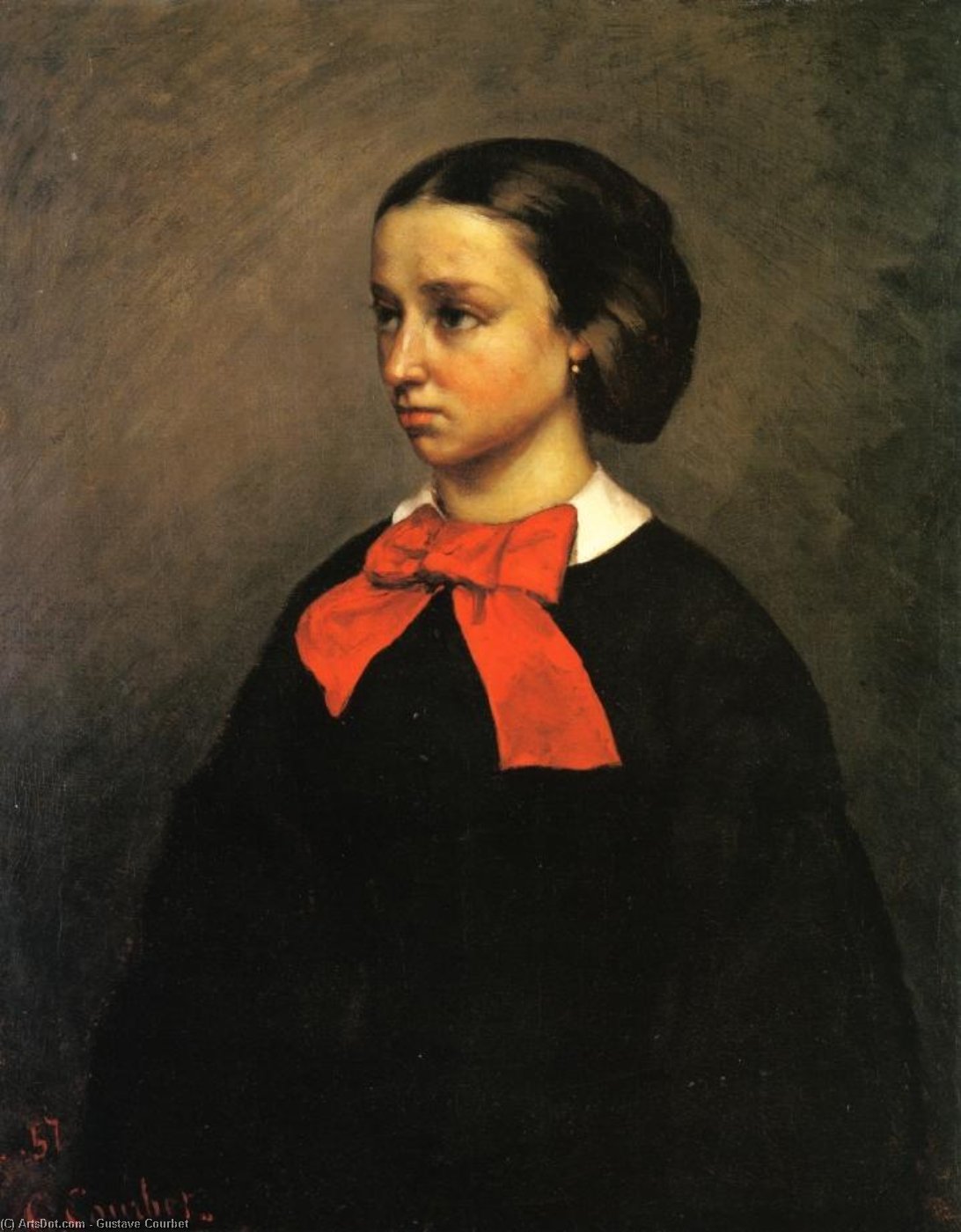 Portrait Of Mlle. Jacquet — Gustave Courbet