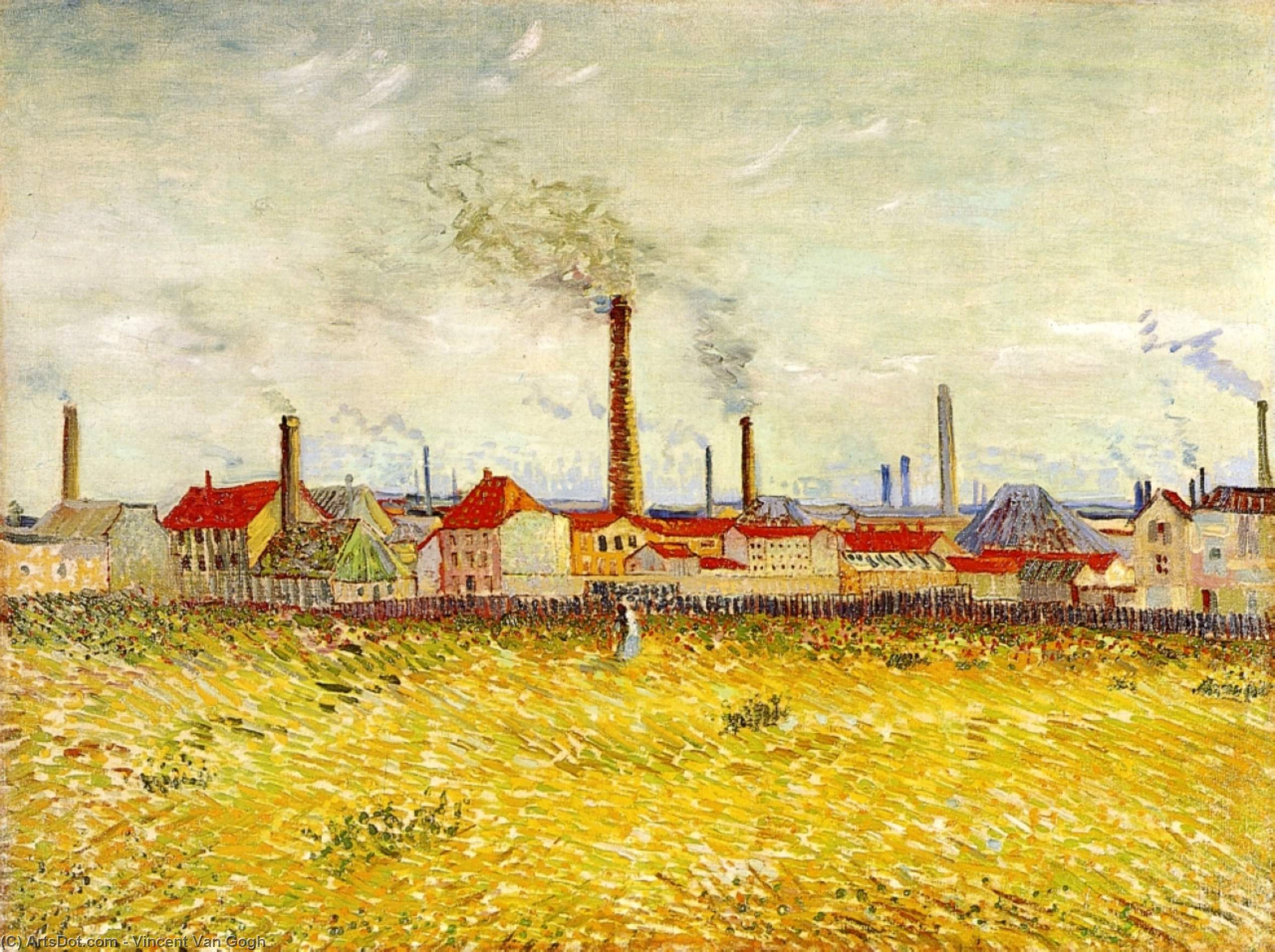 Fabri Ke Saath Asnières, Qai De Clichy Se Dekha Gaya - Impressionist Industrial Paris Ka Ek Ikonik Nazariya Hai. Yeh Kaam Sejarah Ki Kontekst Aur Artisṭtik Mahatvā Ko Samajh Kar Aur Ādhār Karne Kā Ek Shandar Hand-painted Reproduction Hasil Karne Kā Istemā — विन्सेंट वैन गॉग
