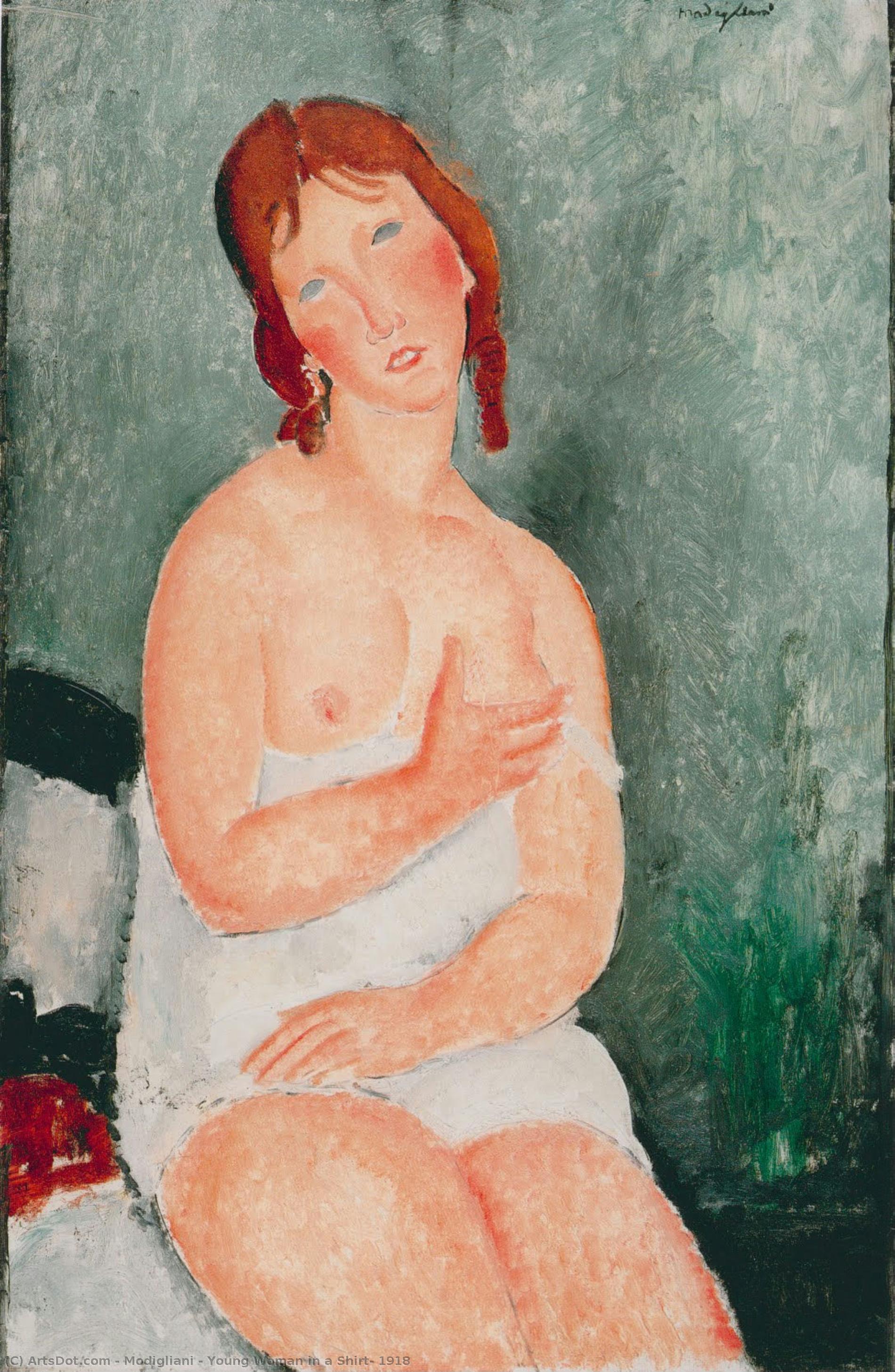 Giovane Donna Con Camicia — Amedeo Modigliani