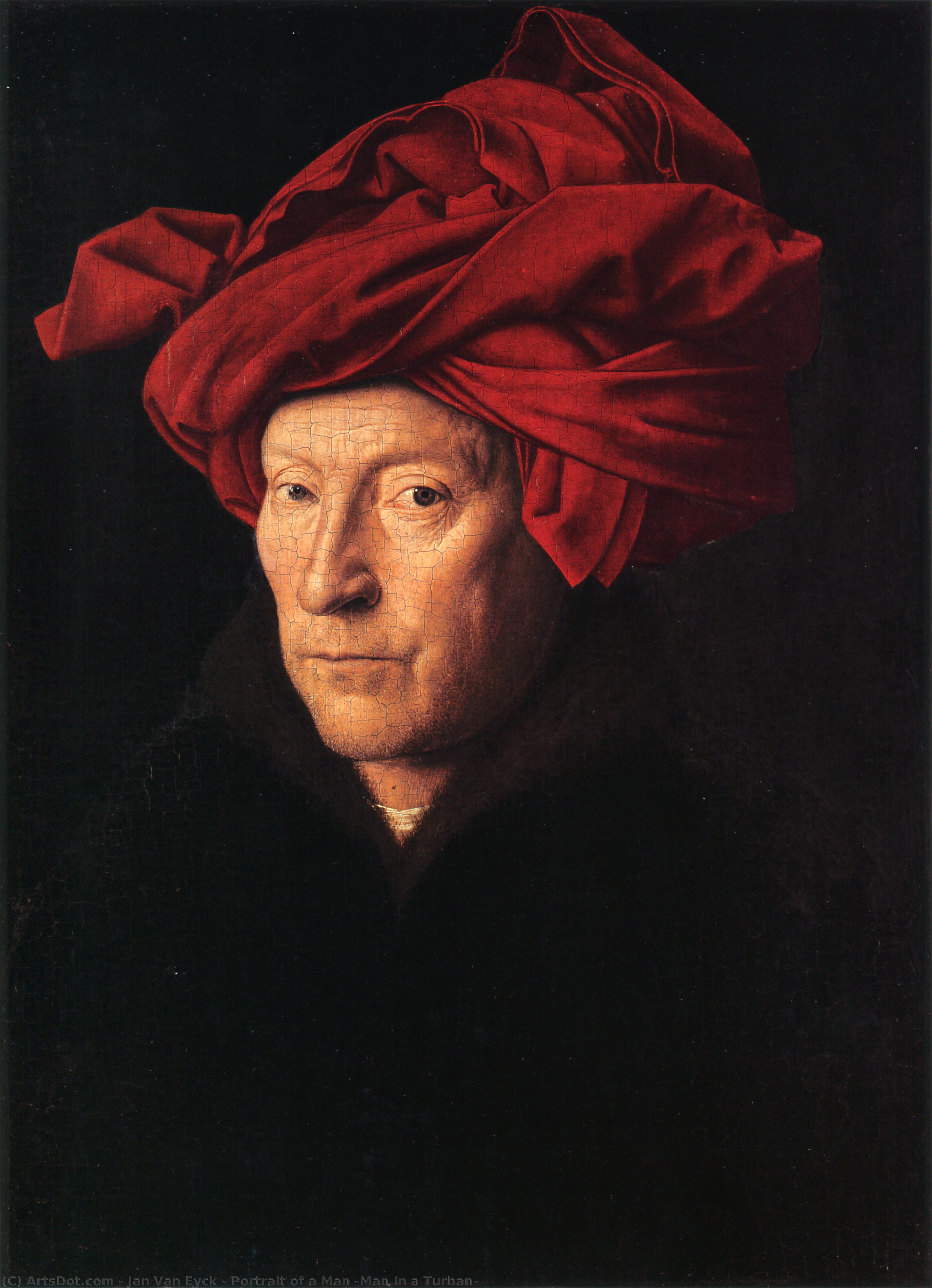 Portrait Of A Man (man In A Turban) — Jan Van Eyck