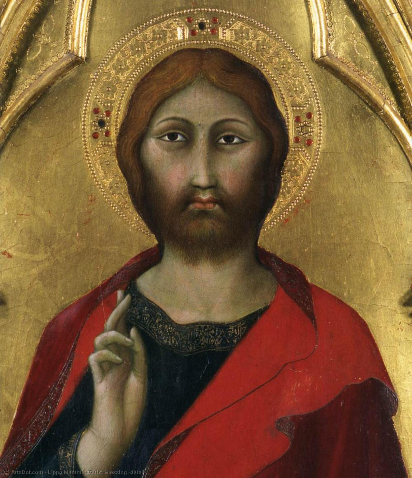 Christ Blessing (detail) — Lippo Memmi
