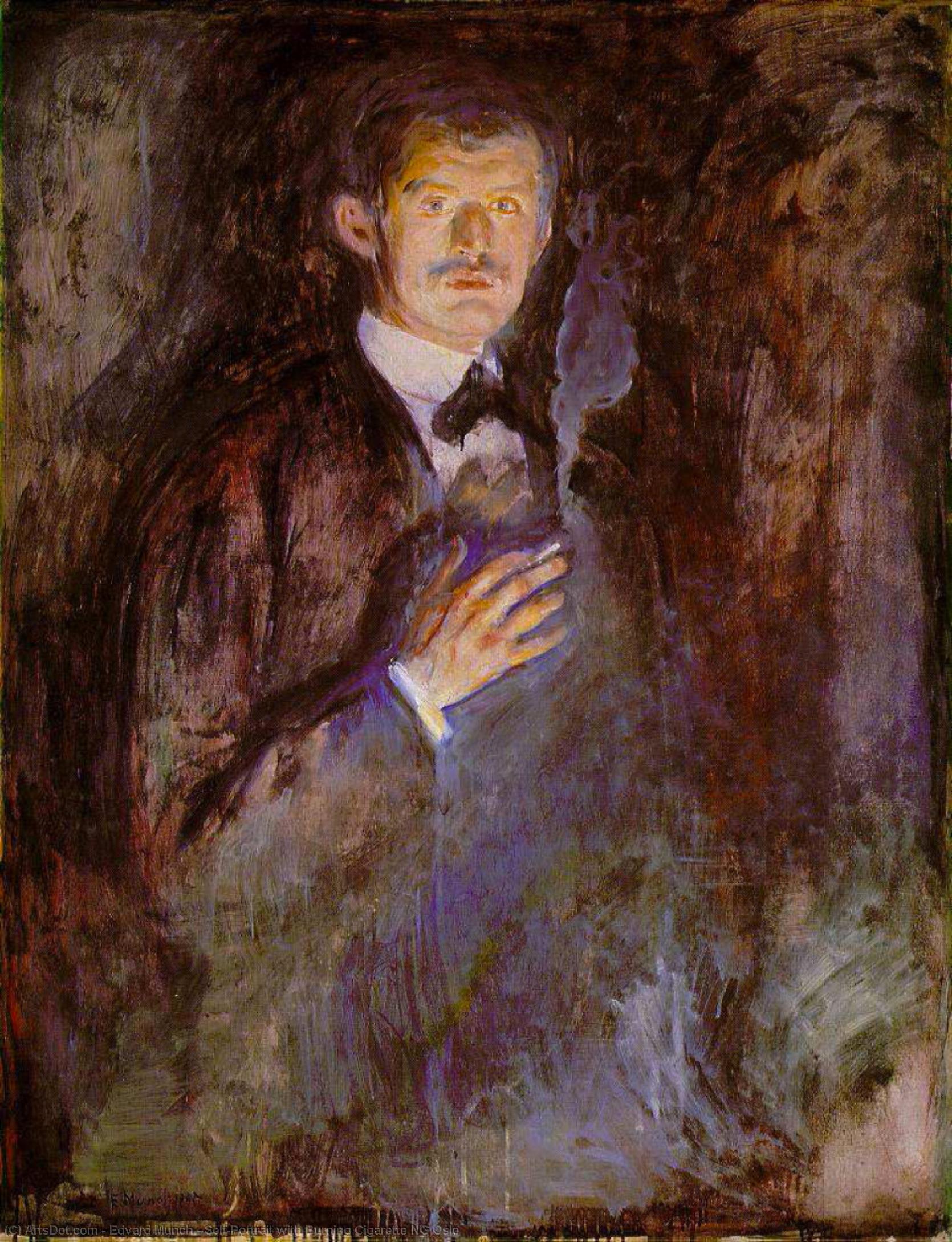 Itsensä Retretti Tulessa Tupakalla Ng Oslo — Edvard Munch