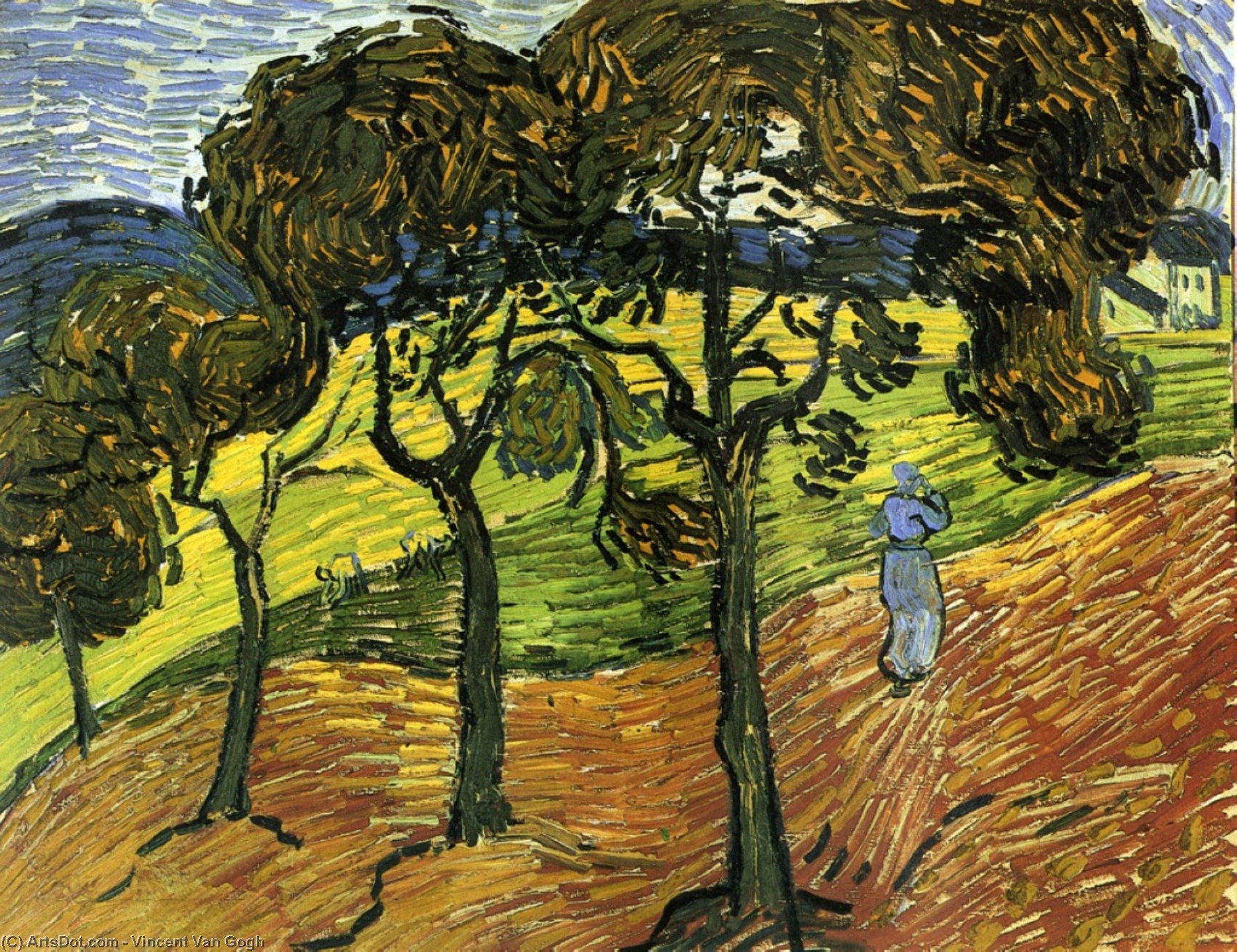 Landscape With Trees And Figures: Pokušetak U Svet Umetnosti Volnga — Vincent Van Gog