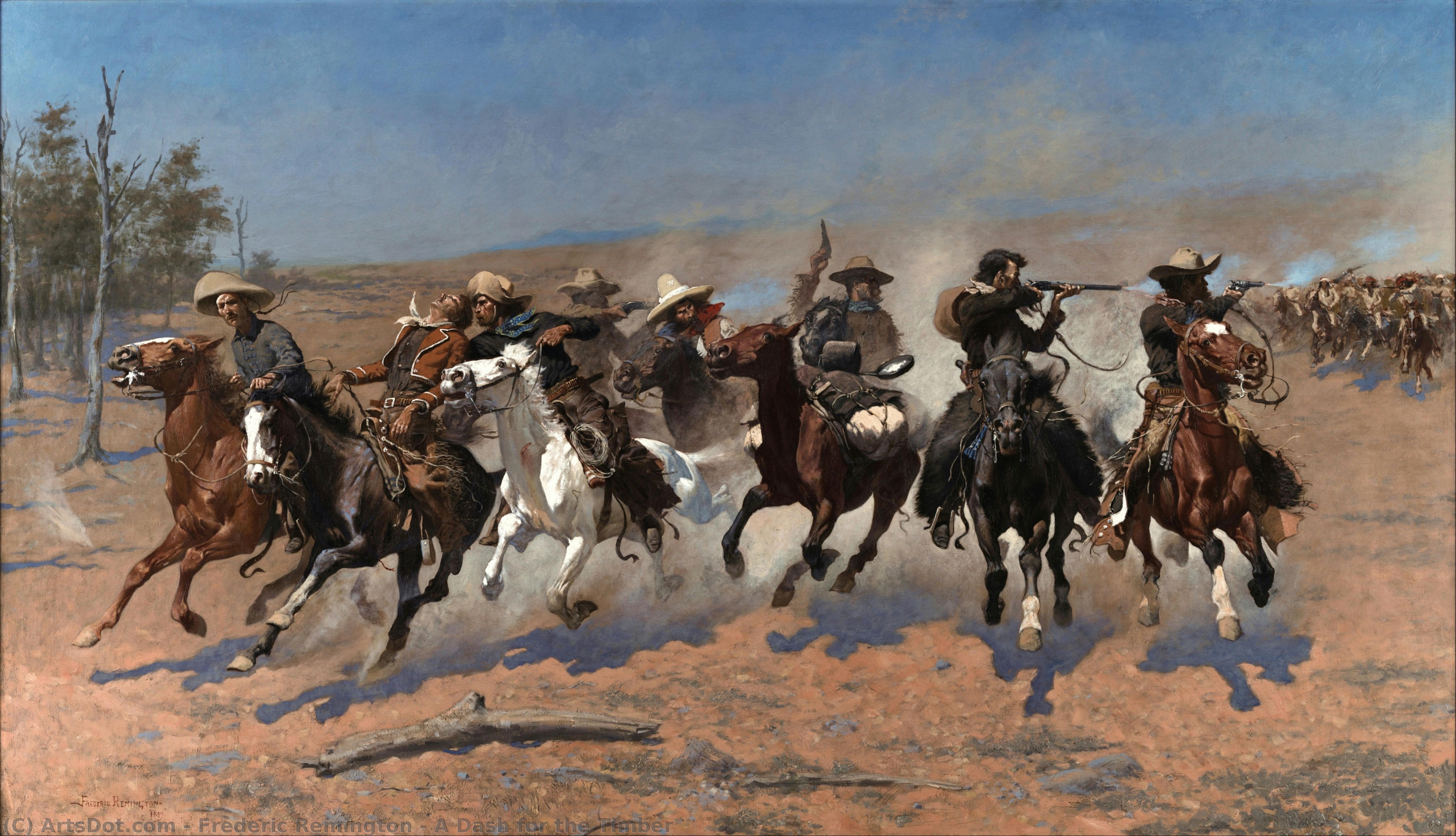 Une Course Vers Les Bois — Frédéric Remington