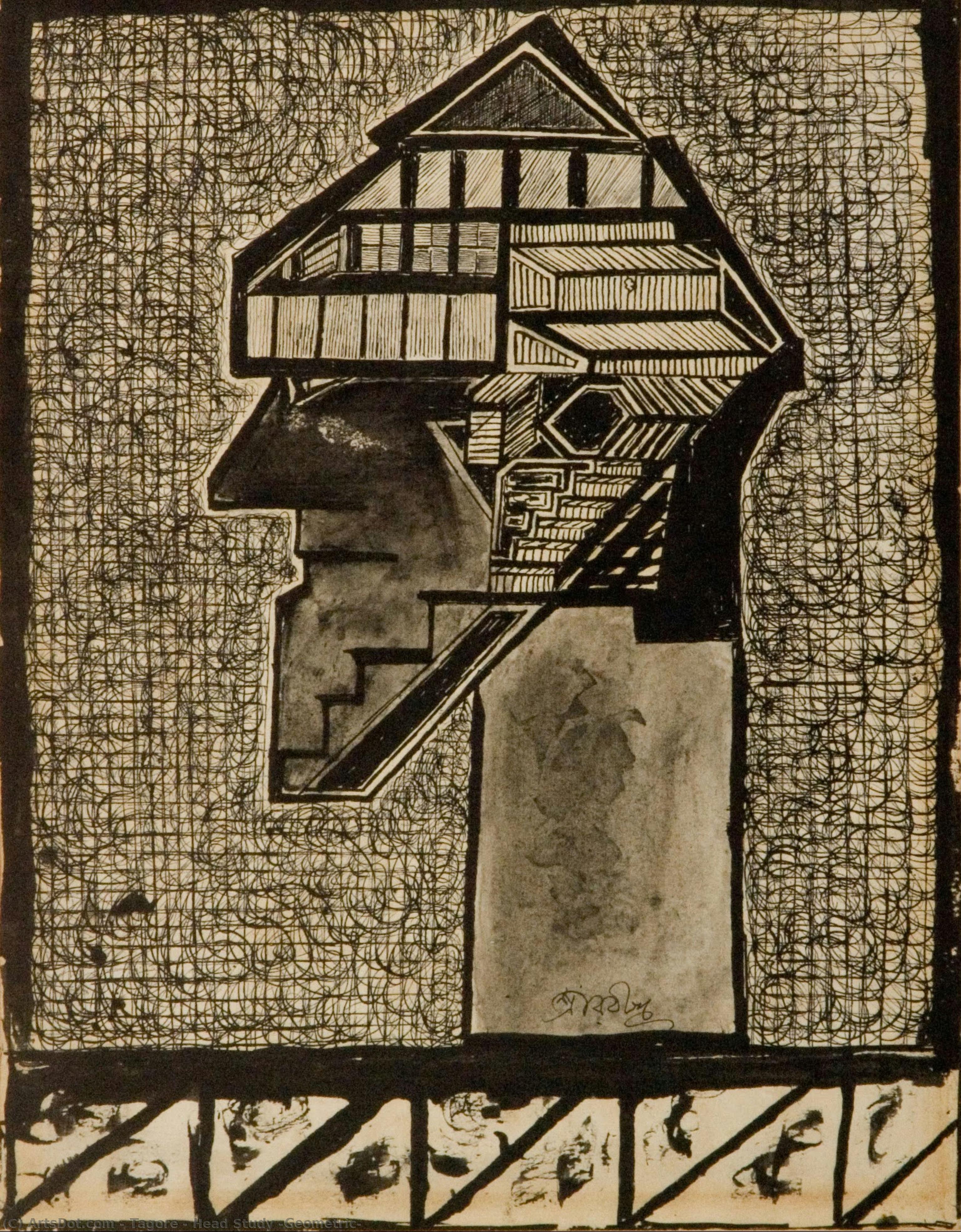 Studiu Geometric (cap) — Rabindranath Thakur