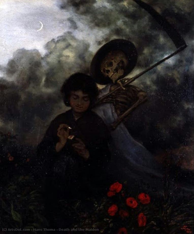 La Morte E La Vergine — Hans Thoma