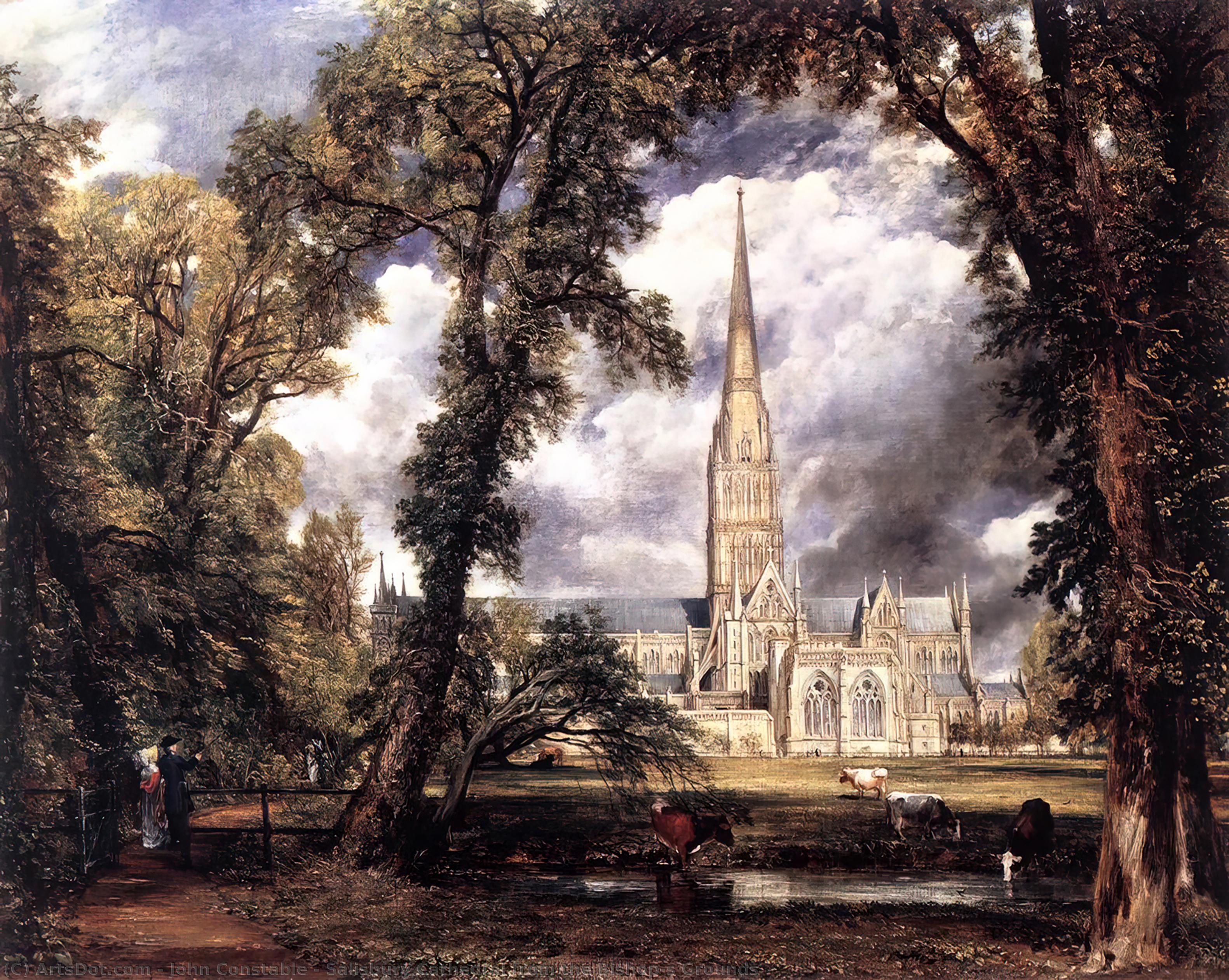 Salisbury Cathedral Din Grădina Episcopului — John Constable
