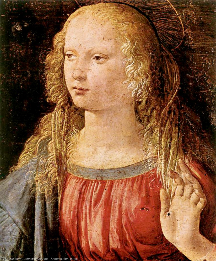 Annunciation (detail) — Leonardo Da Vinci