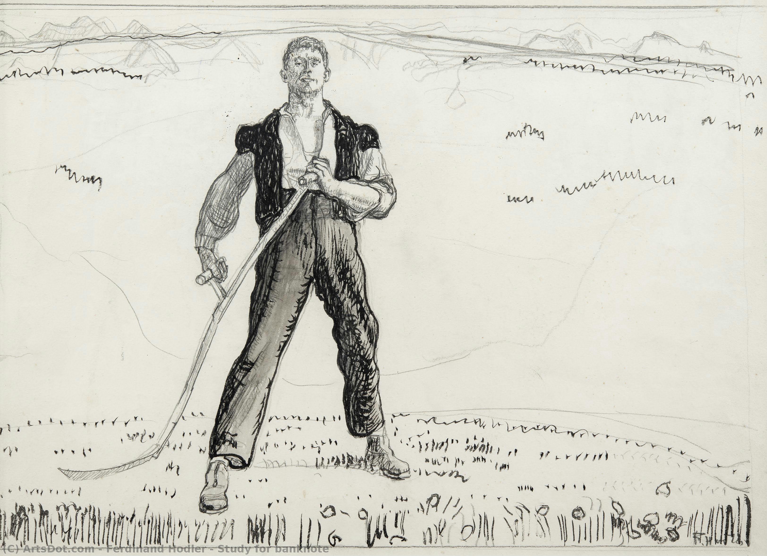 Study For Banknote — Ferdinand Hodler