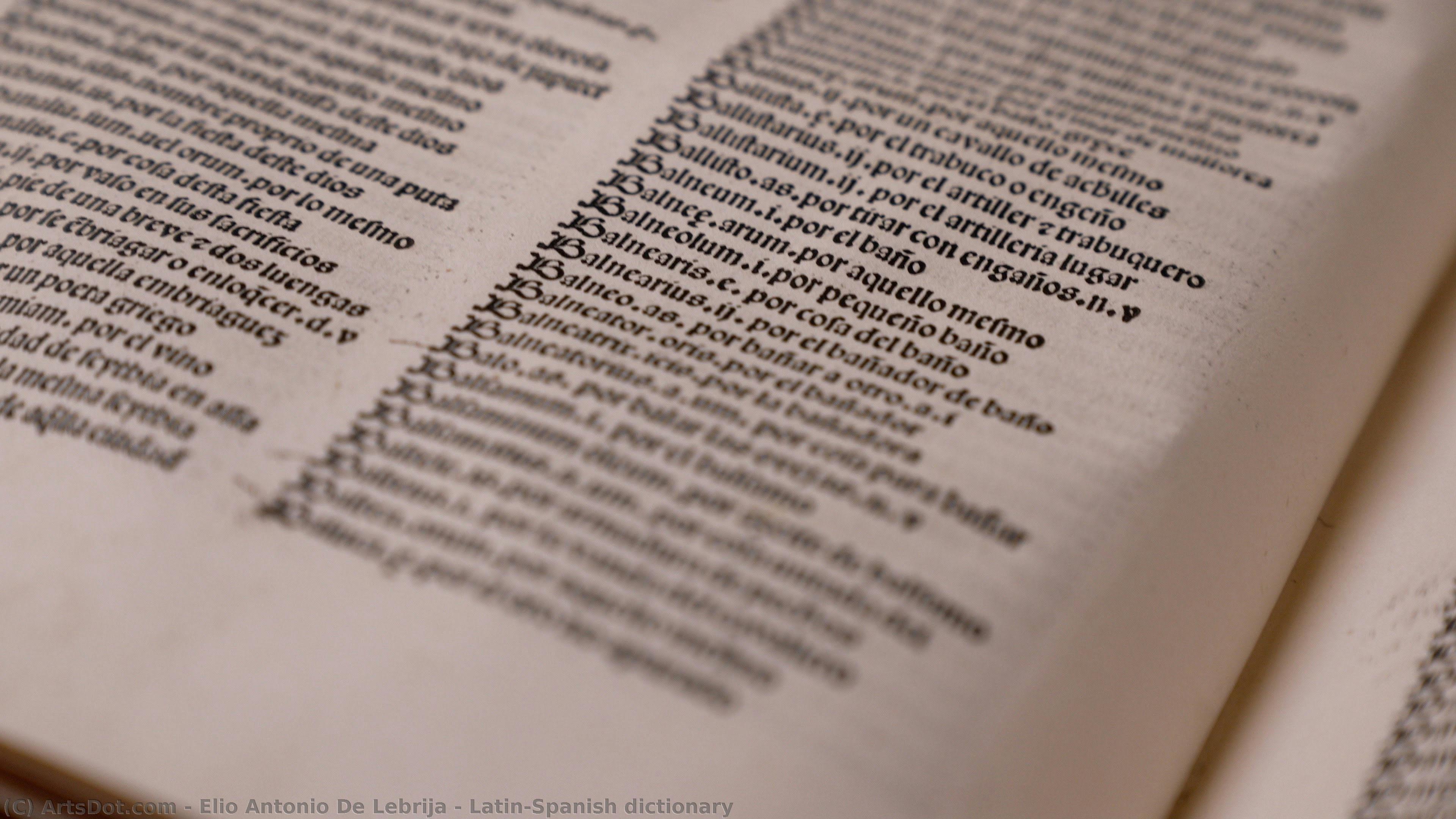 Latin-spanish Dictionary — Elio Antonio De Lebrija