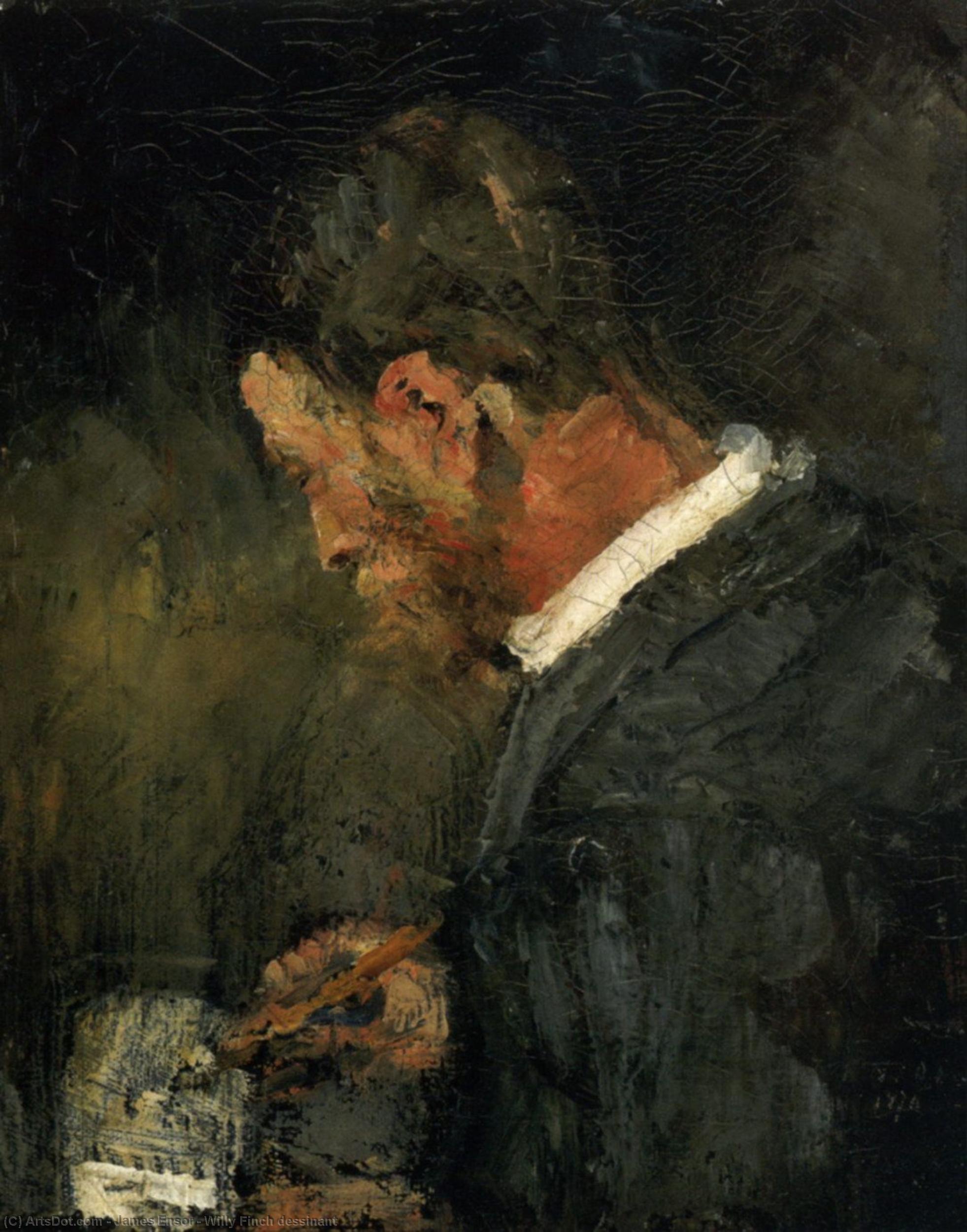 Willy Finch Disegnando — James Ensor