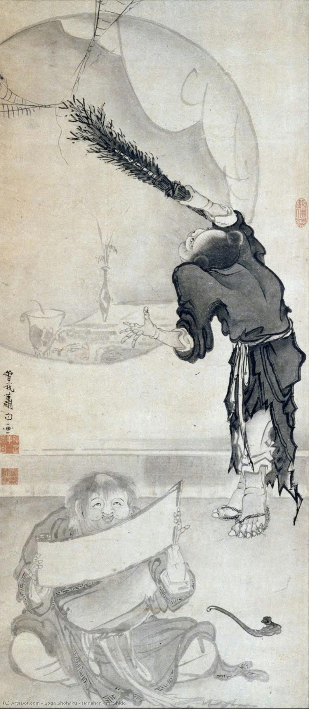 Hanshan And Shide — Soga Shohaku