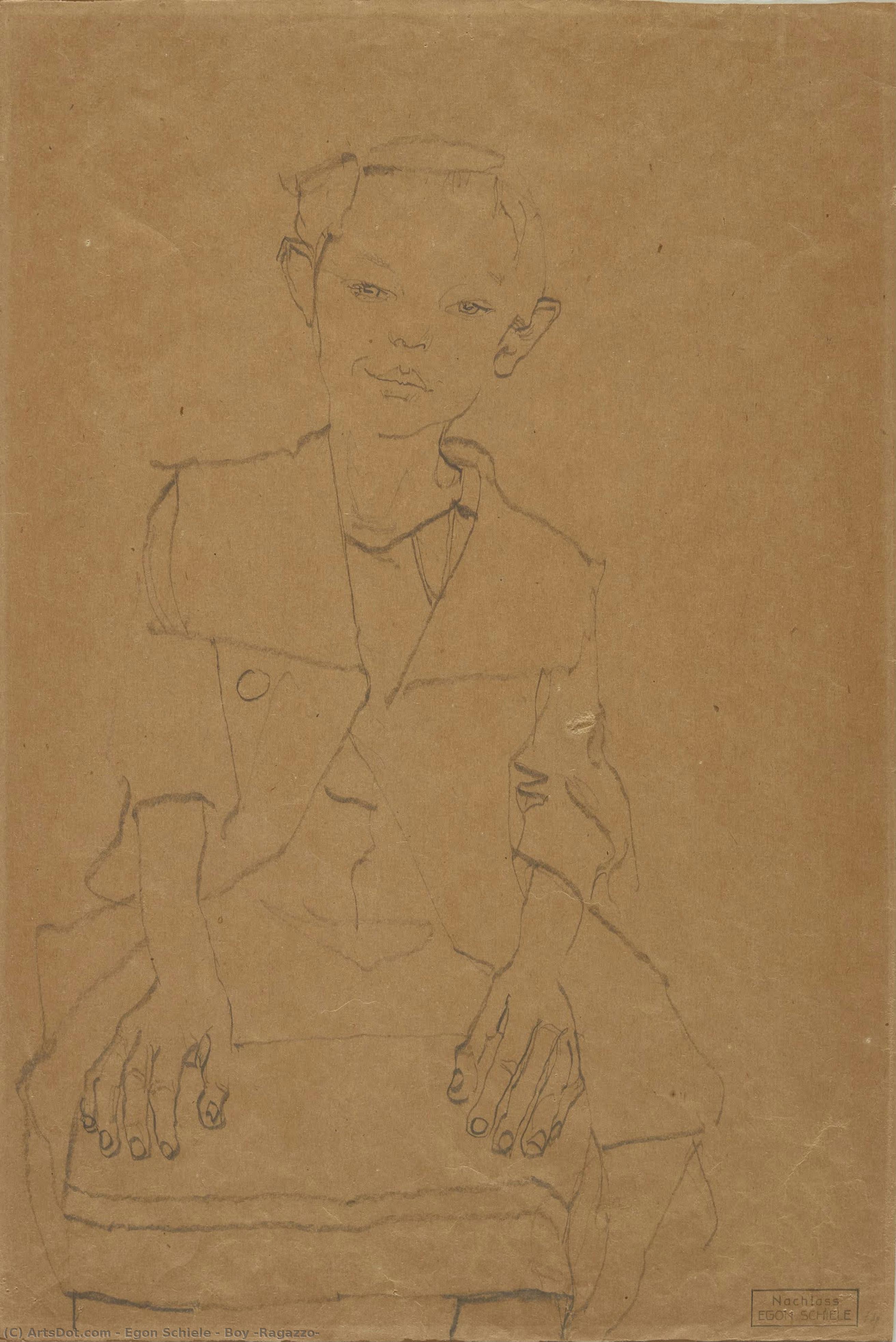 Junge (ragazzo) — Egon Schiele