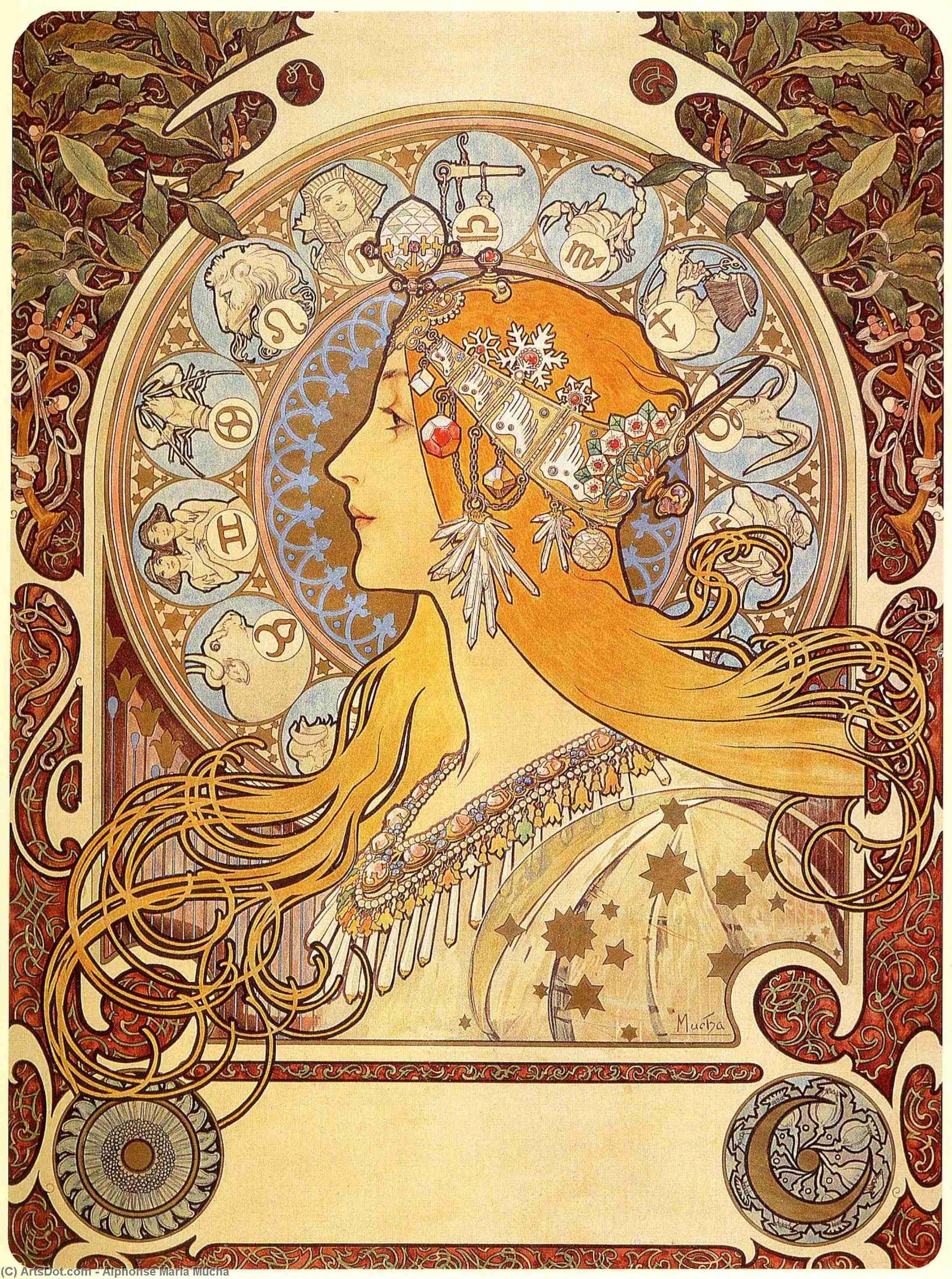 Zodiac — Alphonse Mucha