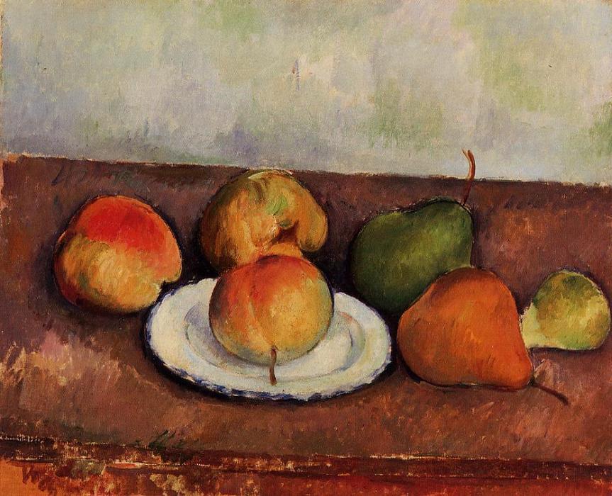 Still Life Plate And Fruit — Пол Сезан