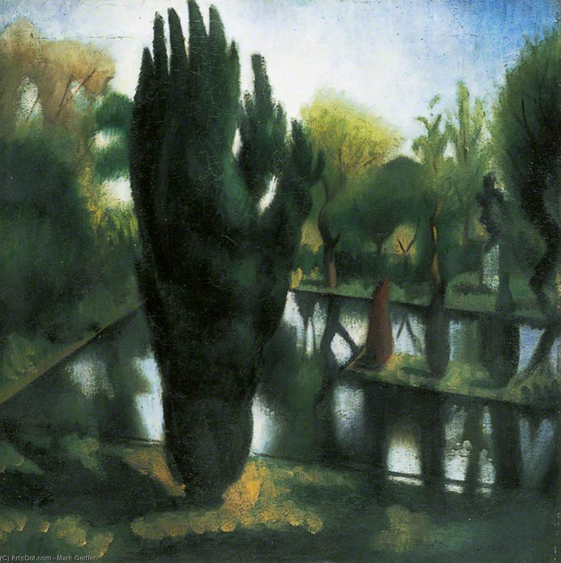 The Pond At Garsington — مارك جيرتلر