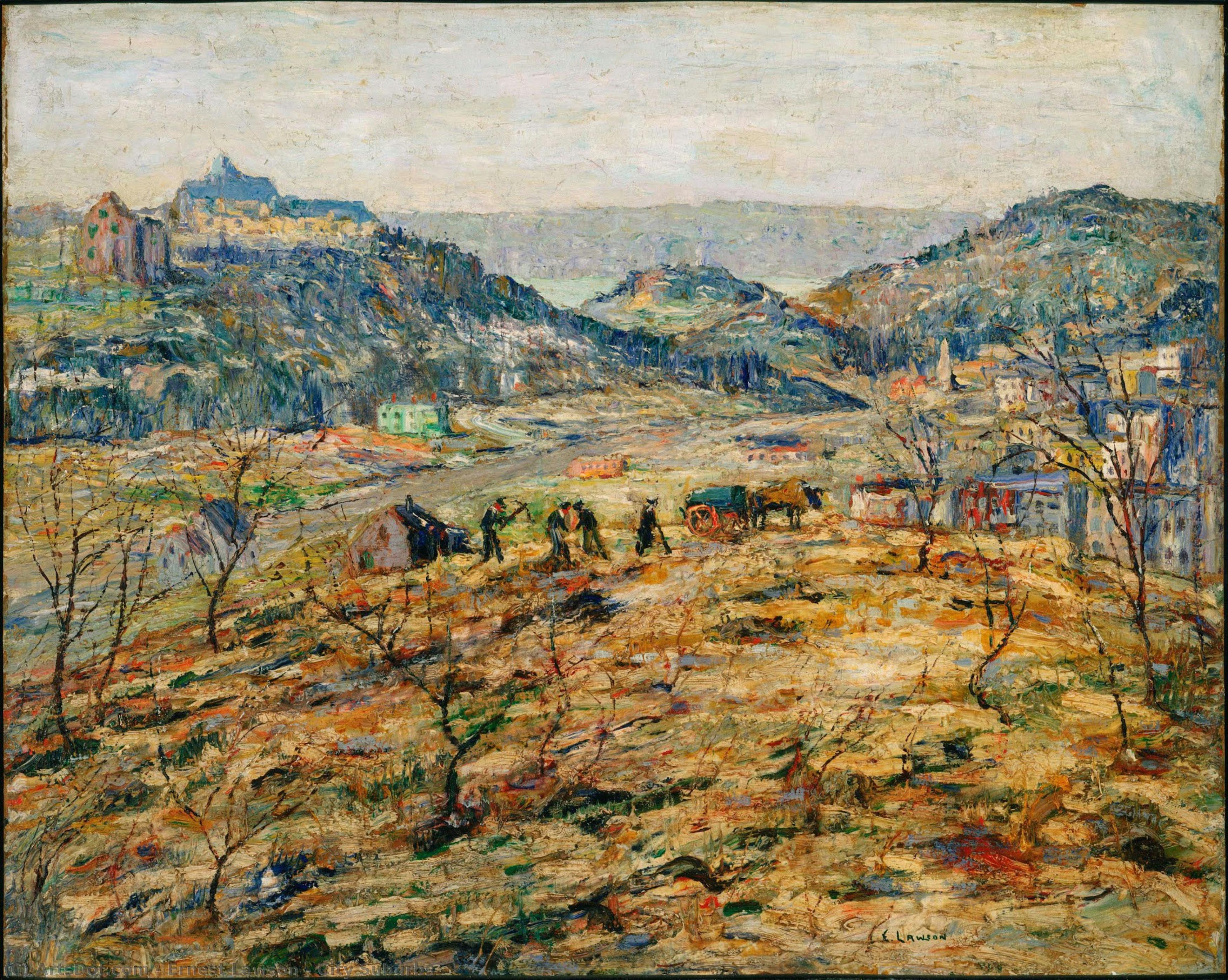 City Suburbs — Ernest Lawson